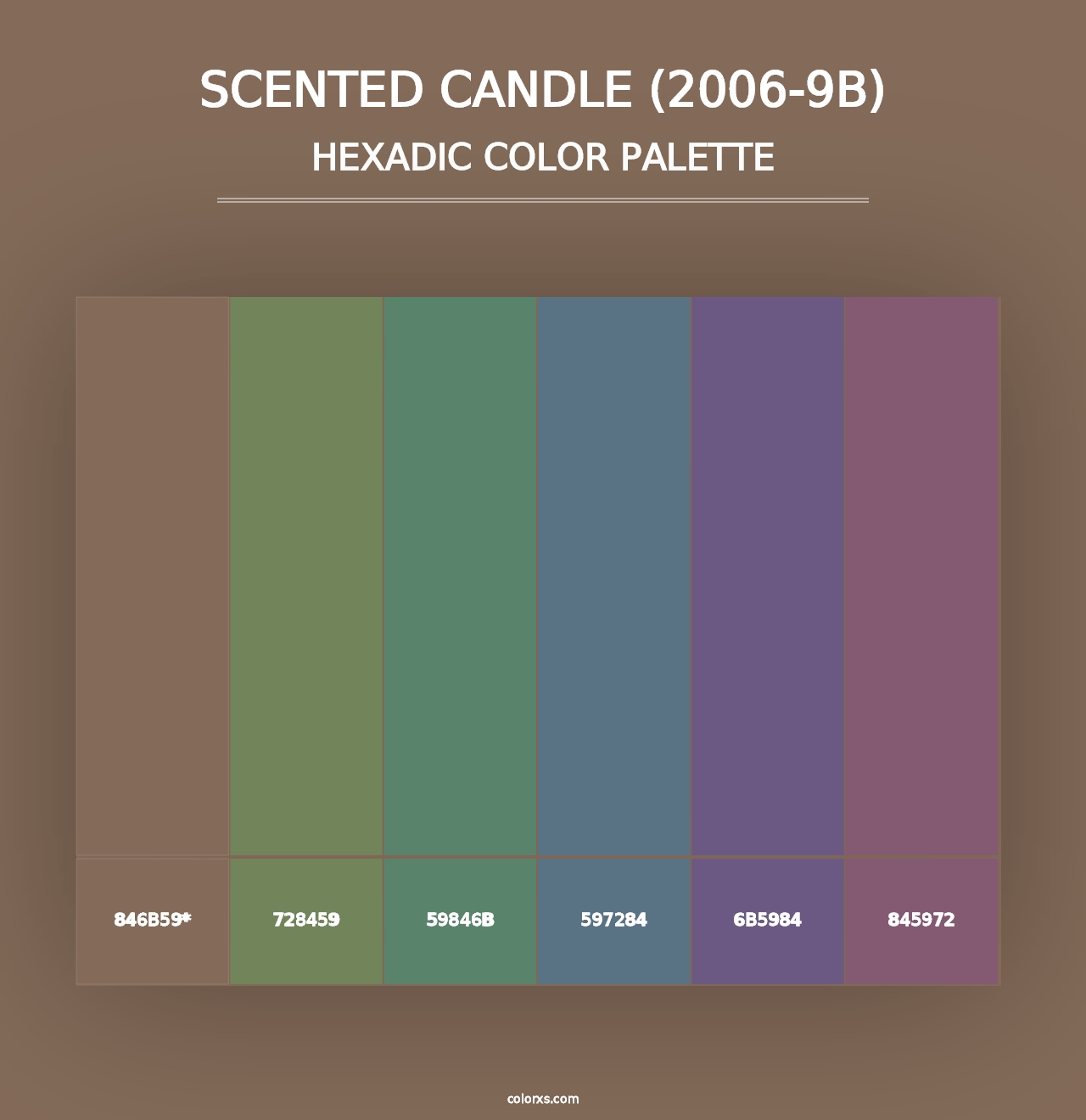 Scented Candle (2006-9B) - Hexadic Color Palette