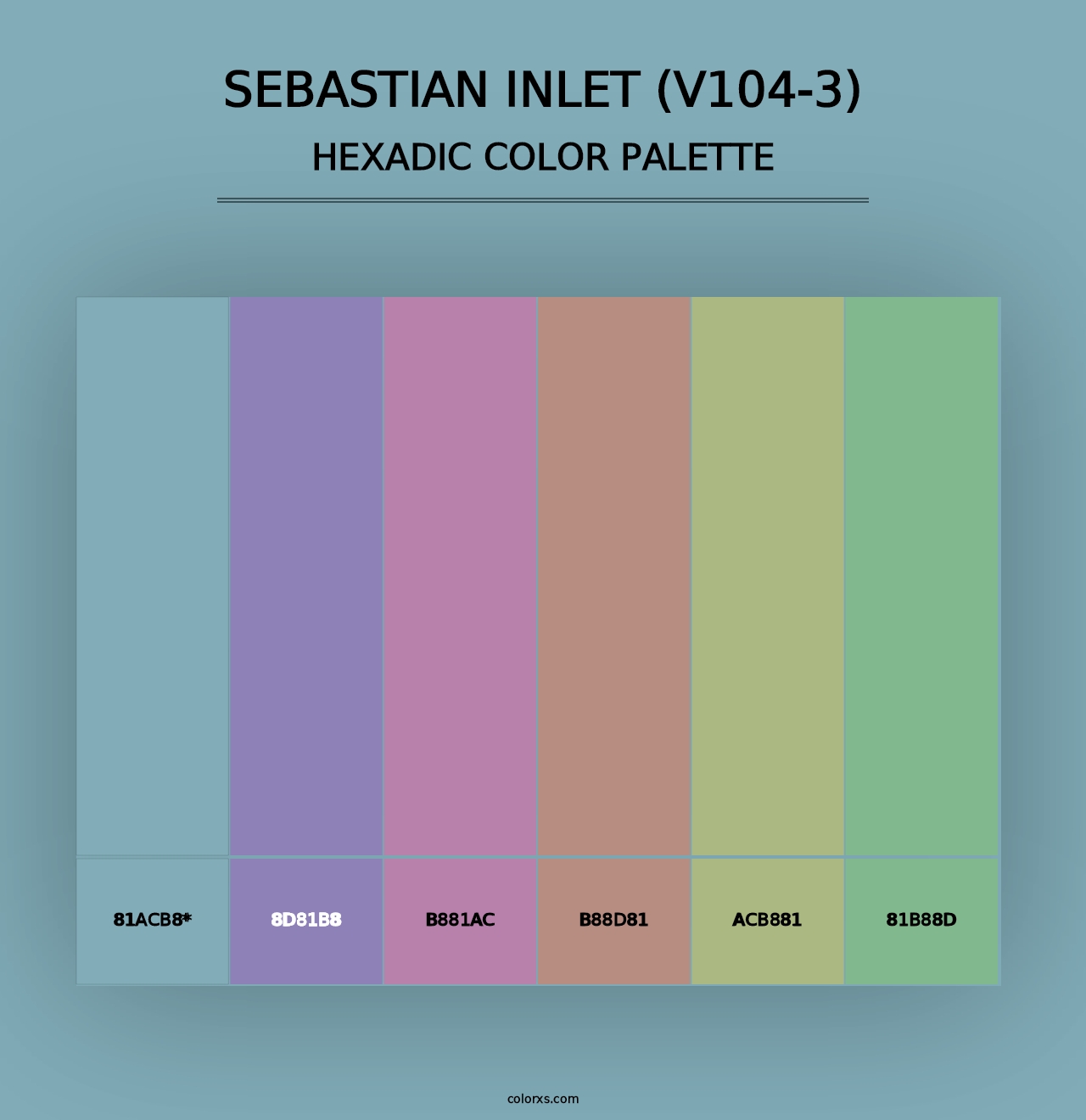 Sebastian Inlet (V104-3) - Hexadic Color Palette