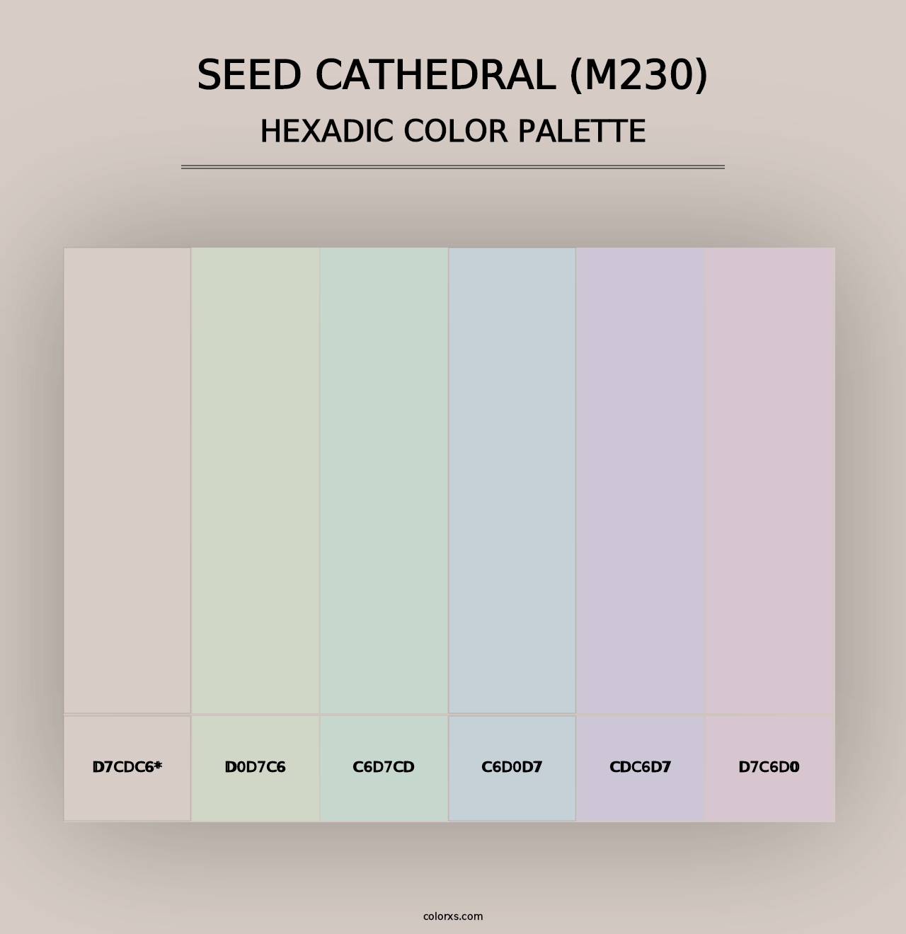 Seed Cathedral (M230) - Hexadic Color Palette