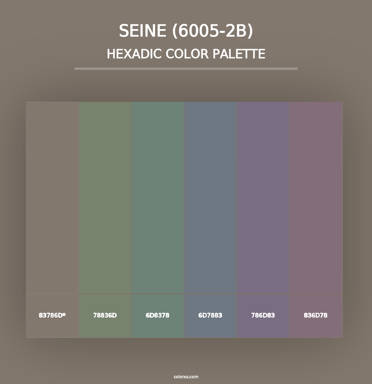 Seine (6005-2B) - Hexadic Color Palette