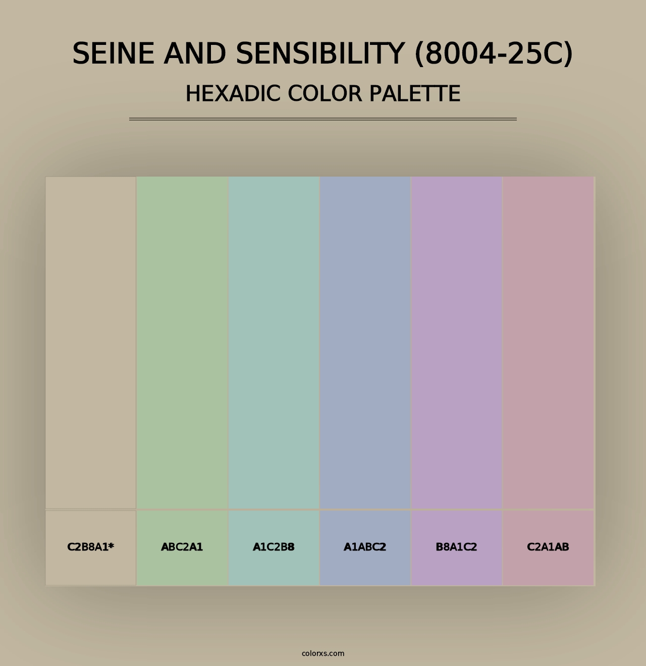 Seine and Sensibility (8004-25C) - Hexadic Color Palette