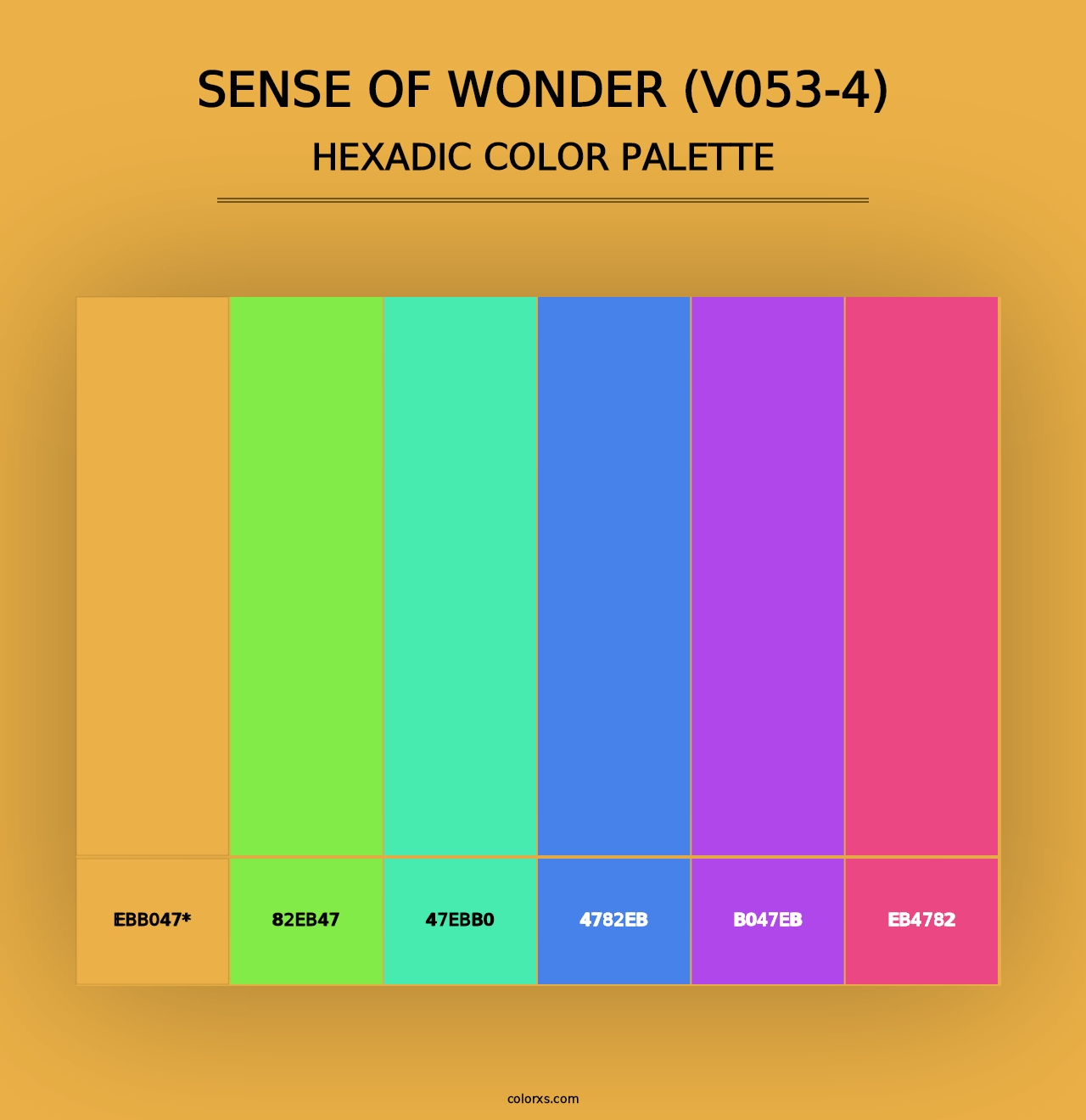 Sense of Wonder (V053-4) - Hexadic Color Palette