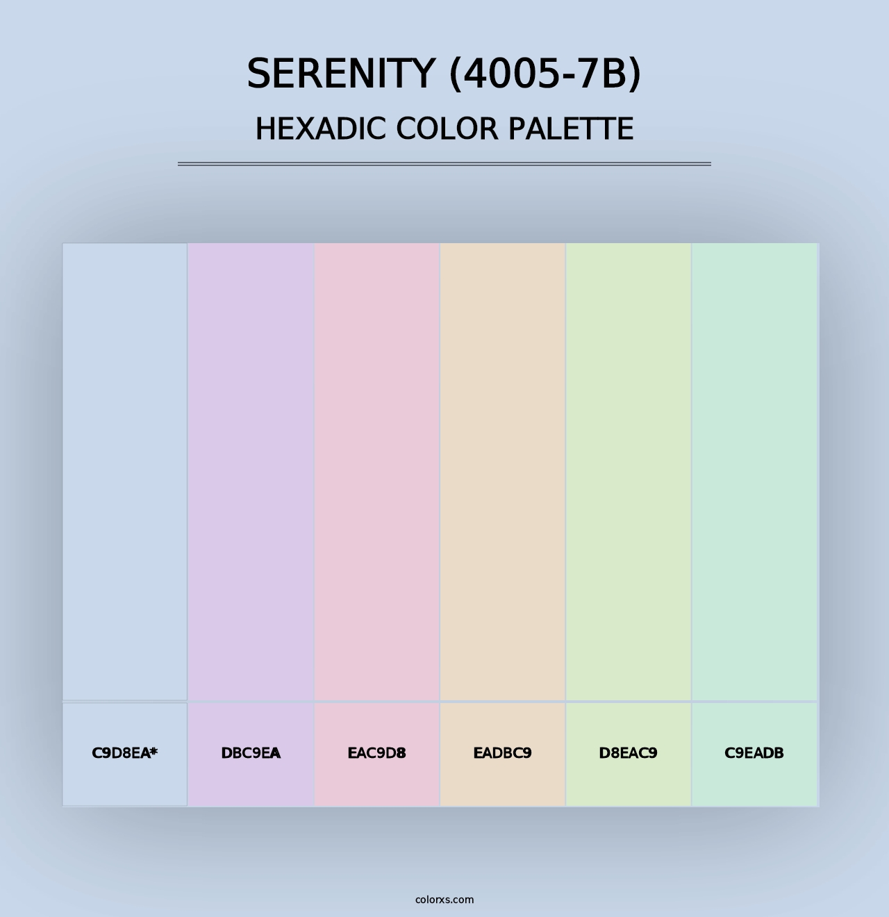 Serenity (4005-7B) - Hexadic Color Palette