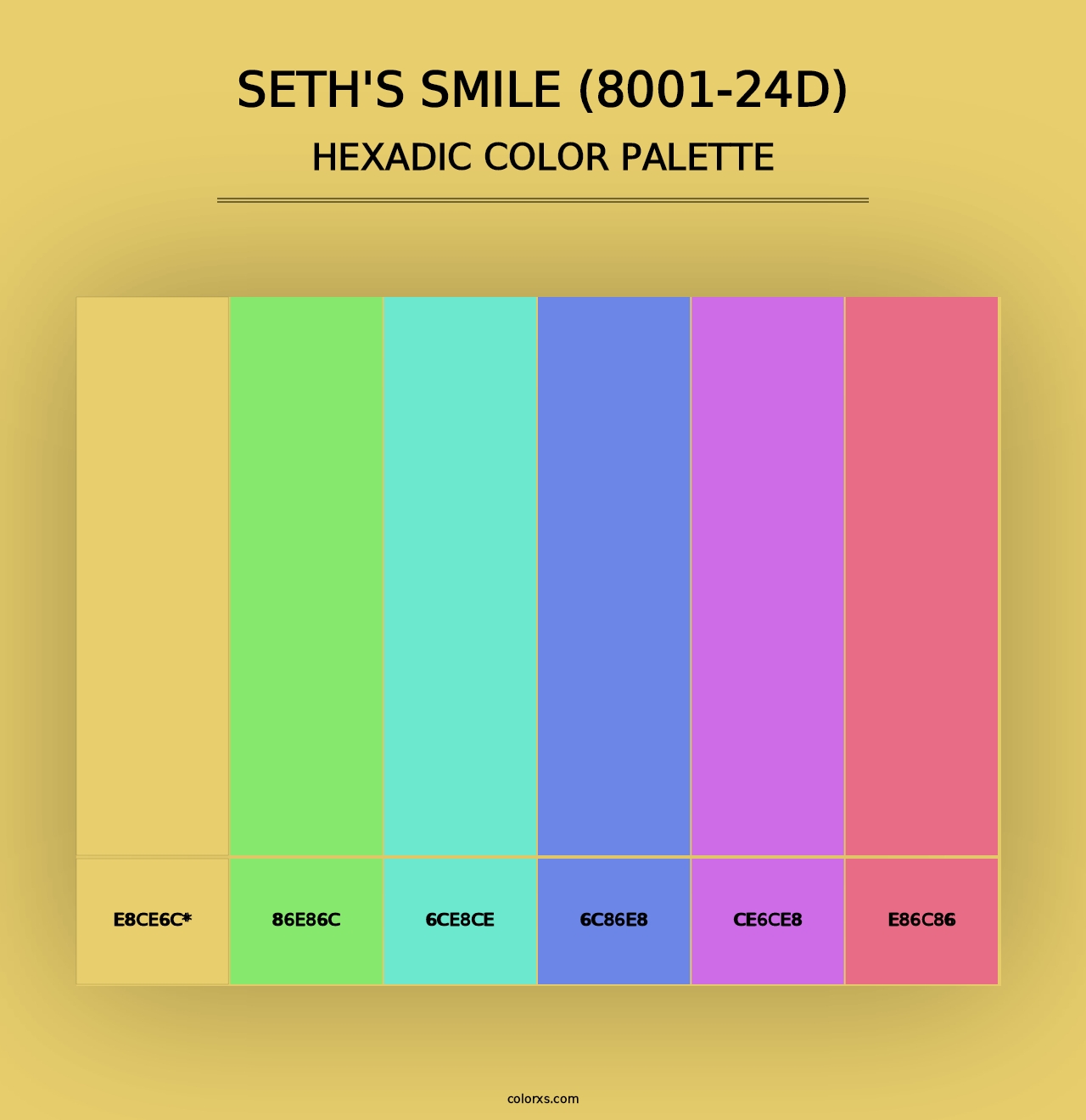 Seth's Smile (8001-24D) - Hexadic Color Palette