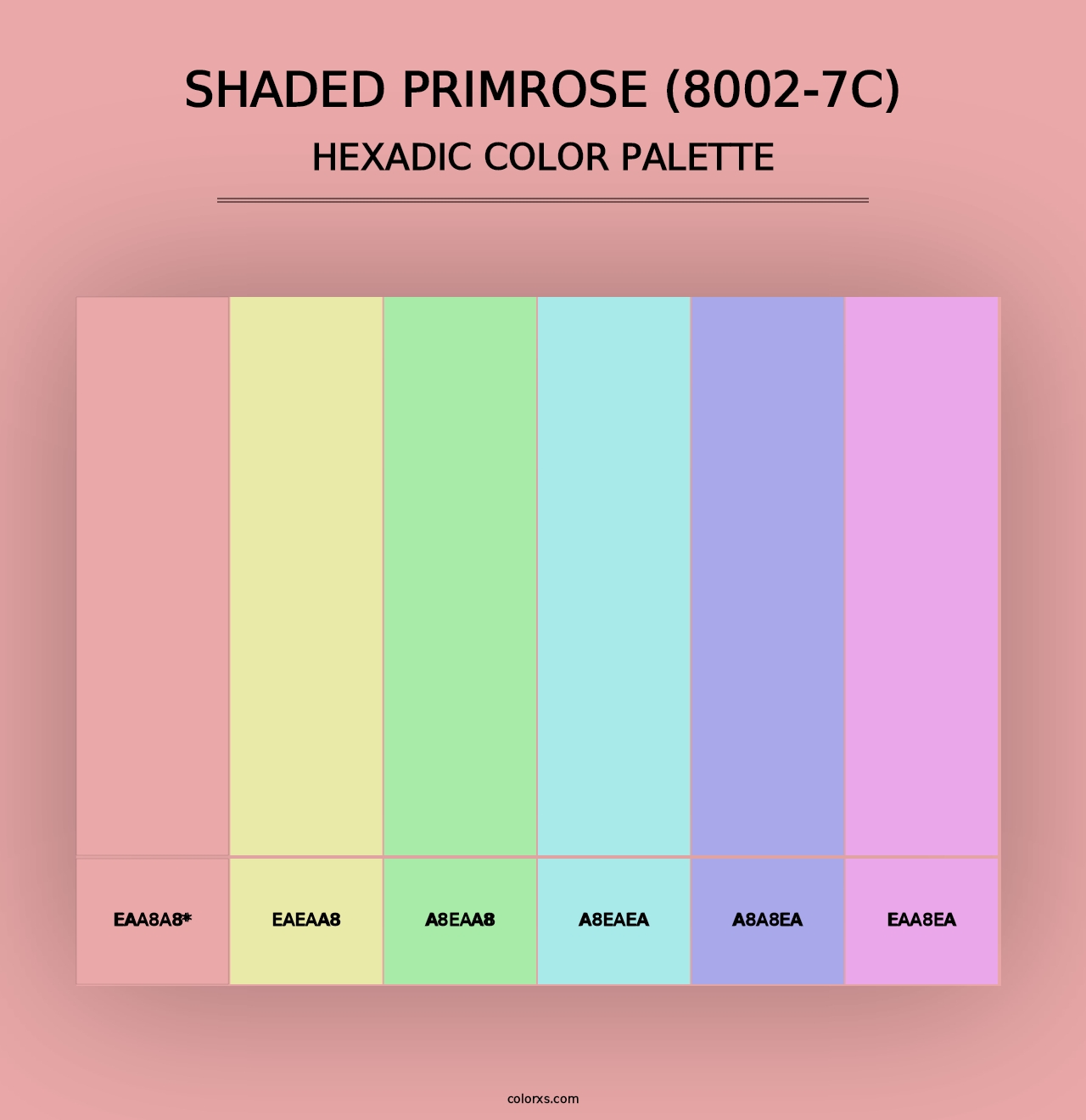 Shaded Primrose (8002-7C) - Hexadic Color Palette