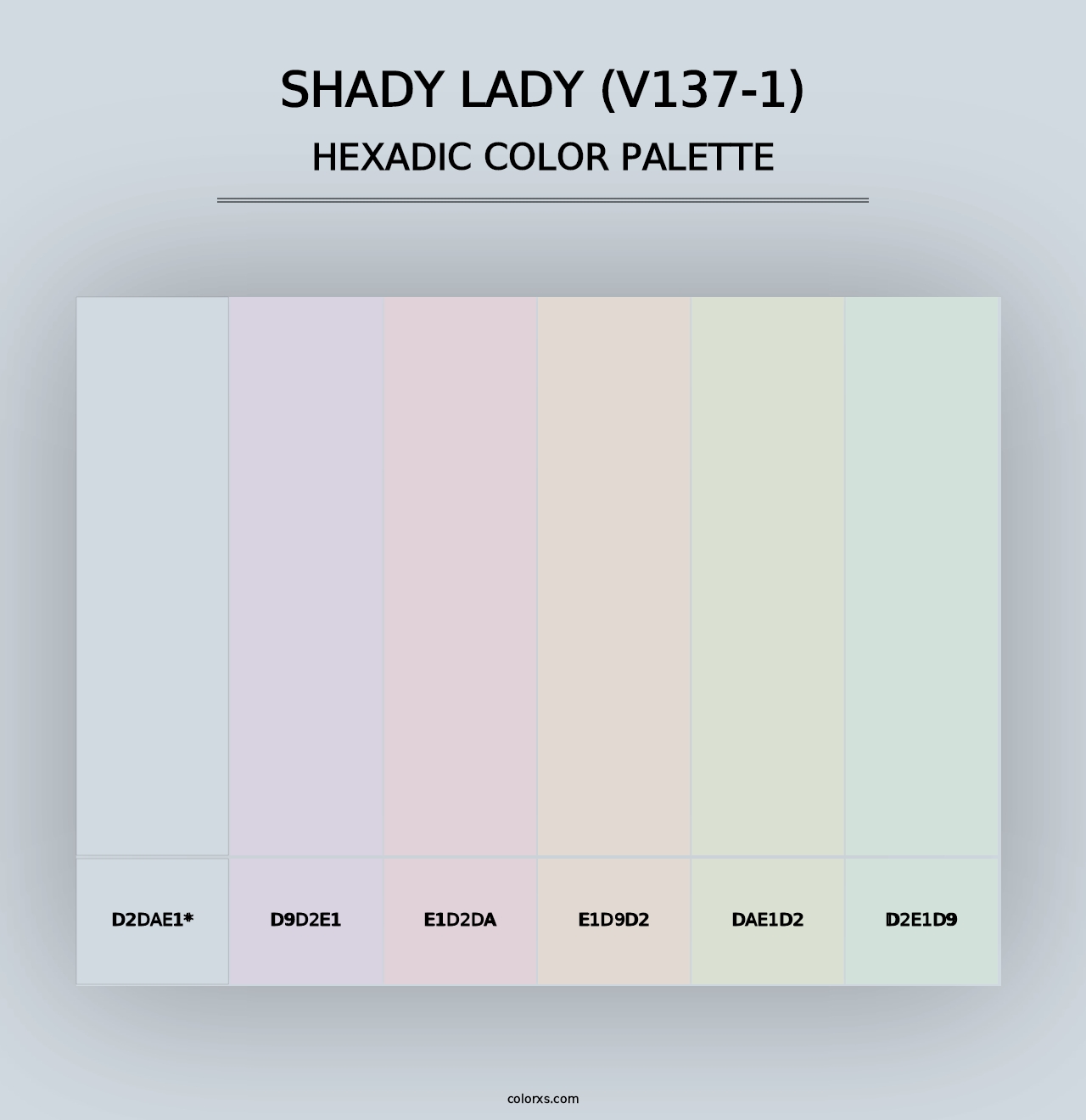 Shady Lady (V137-1) - Hexadic Color Palette