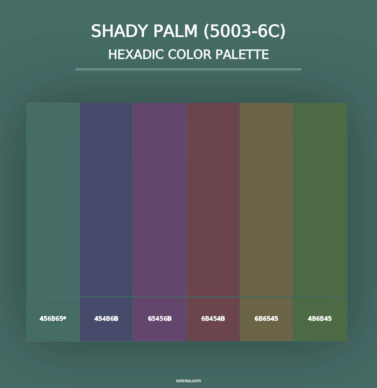 Shady Palm (5003-6C) - Hexadic Color Palette