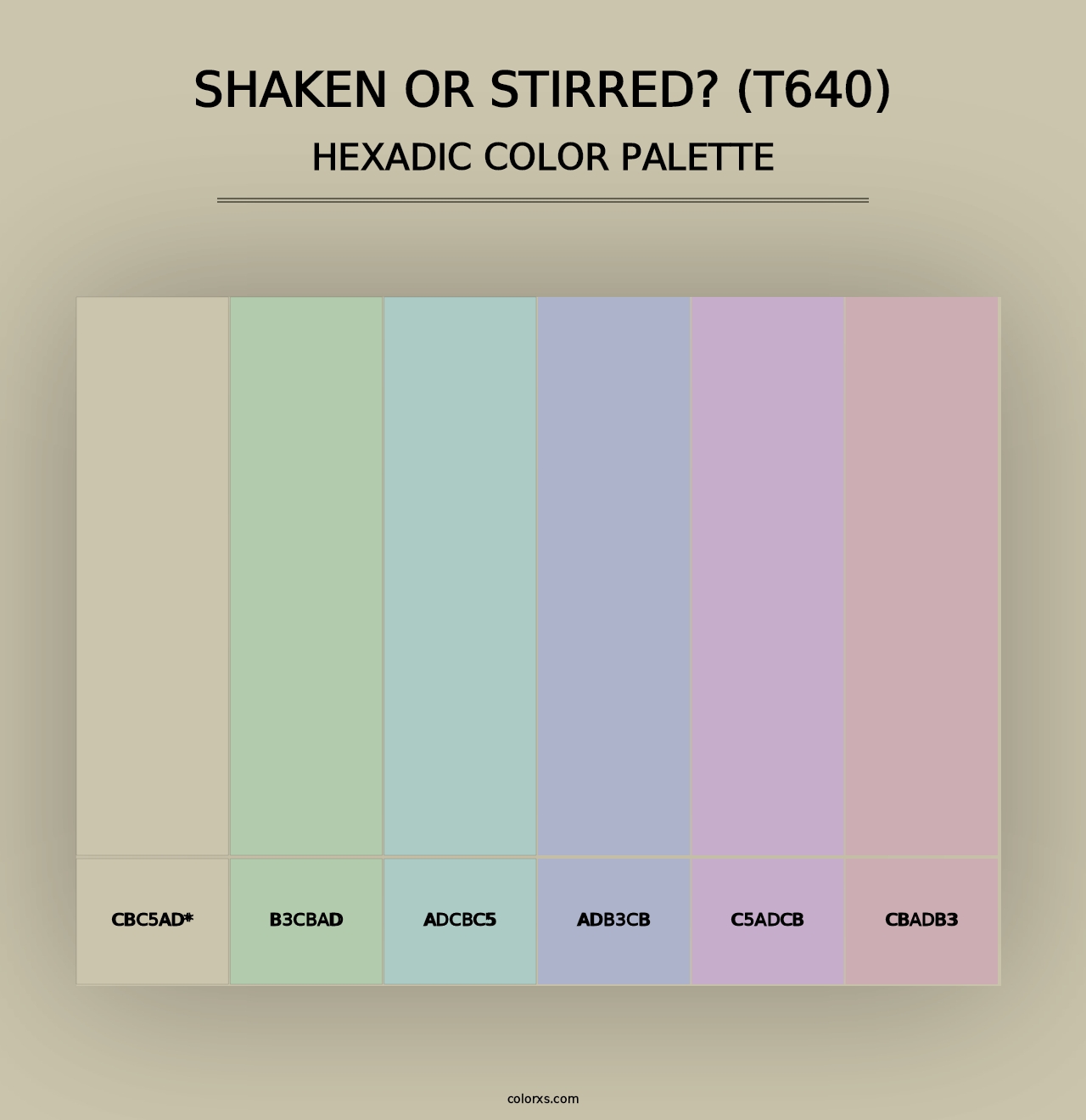 Shaken or Stirred? (T640) - Hexadic Color Palette