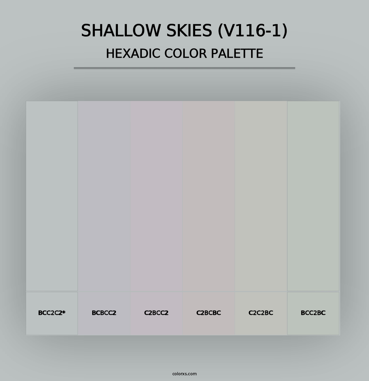 Shallow Skies (V116-1) - Hexadic Color Palette