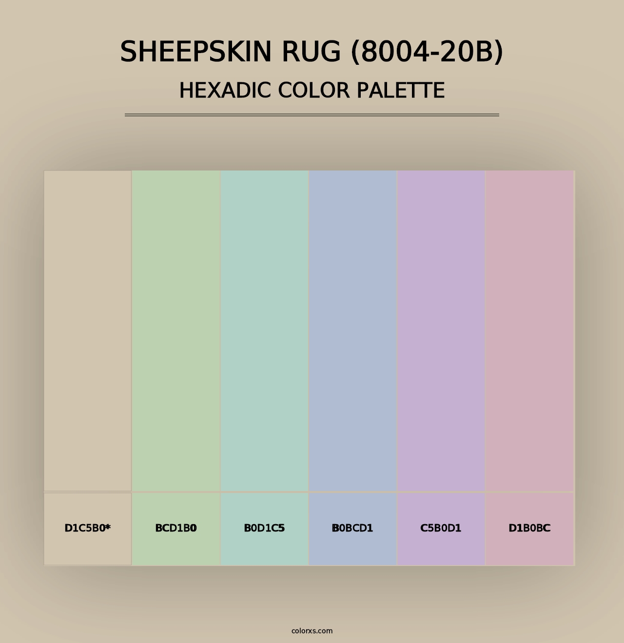 Sheepskin Rug (8004-20B) - Hexadic Color Palette