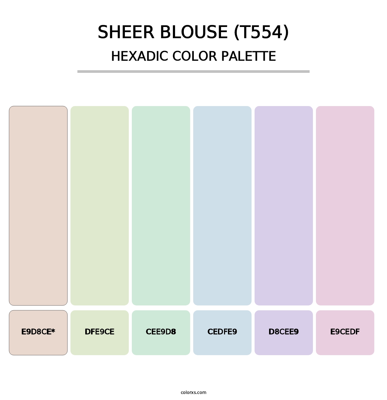 Sheer Blouse (T554) - Hexadic Color Palette