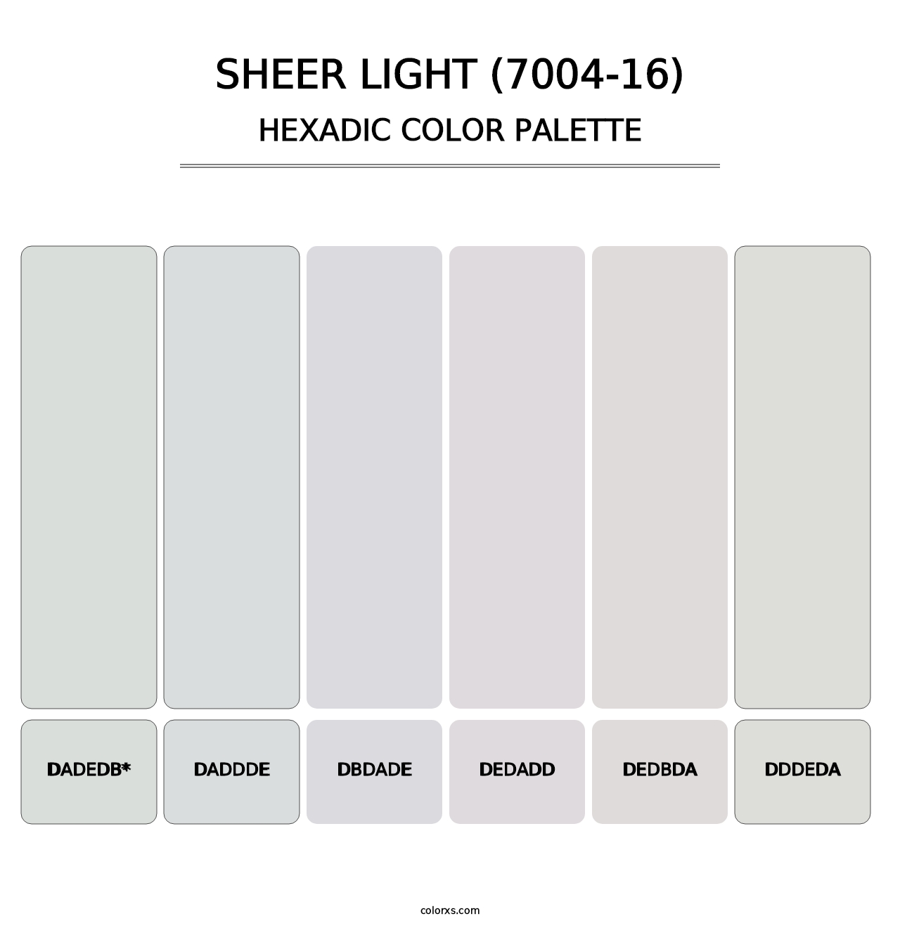 Sheer Light (7004-16) - Hexadic Color Palette