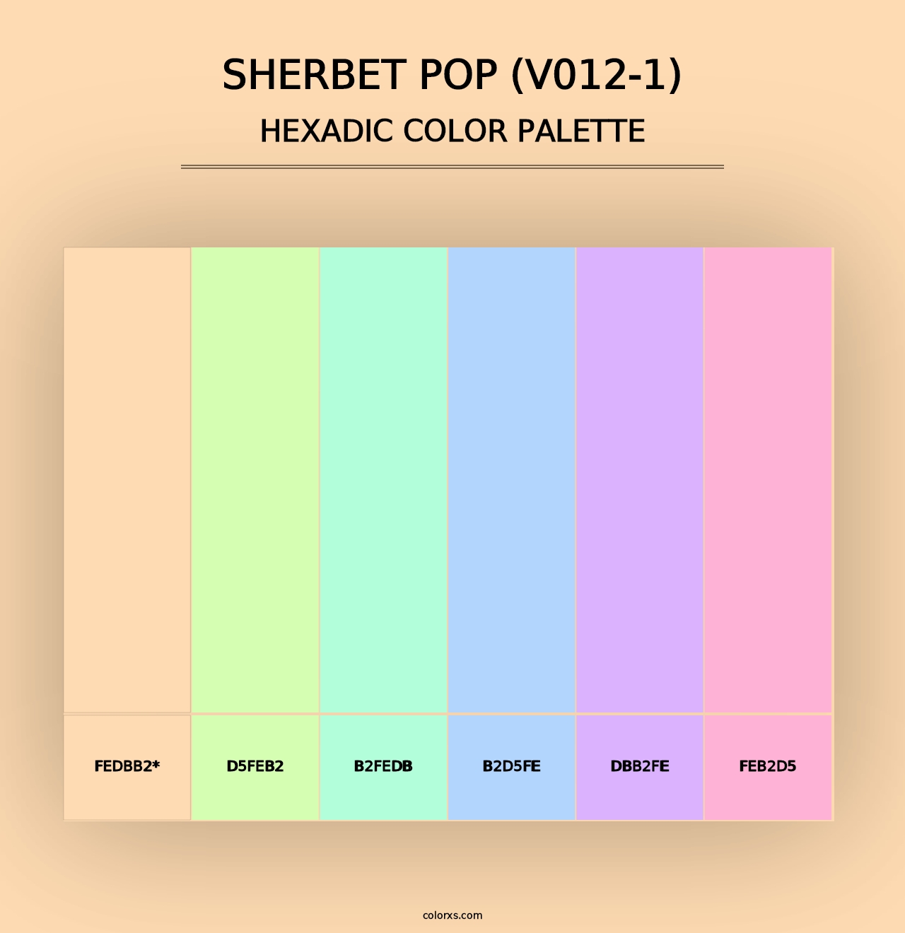 Sherbet Pop (V012-1) - Hexadic Color Palette