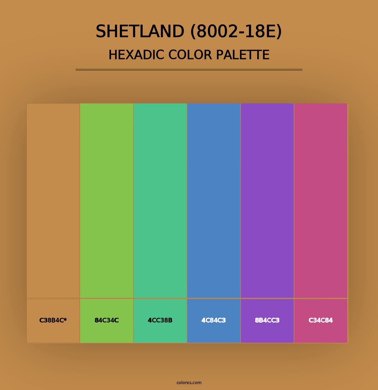 Shetland (8002-18E) - Hexadic Color Palette