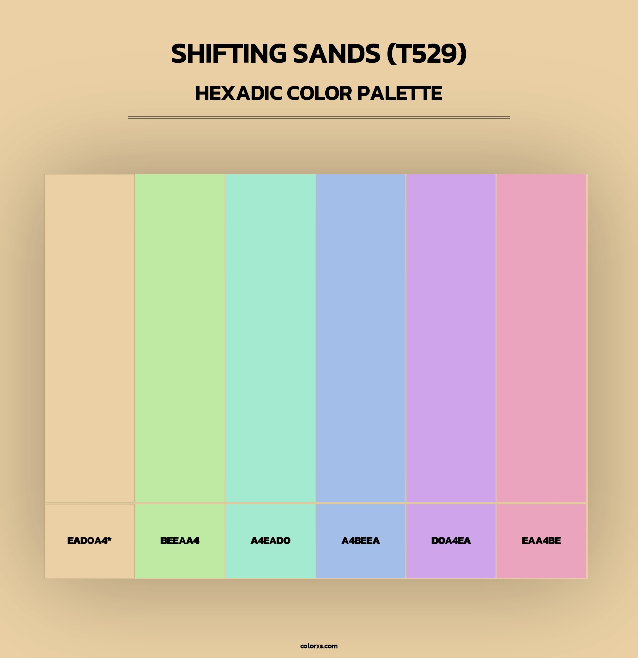 Shifting Sands (T529) - Hexadic Color Palette