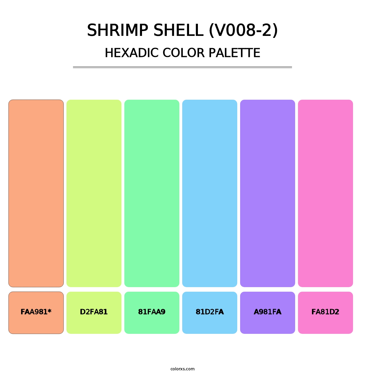 Shrimp Shell (V008-2) - Hexadic Color Palette