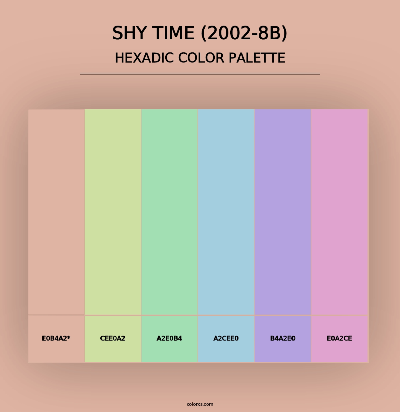 Shy Time (2002-8B) - Hexadic Color Palette