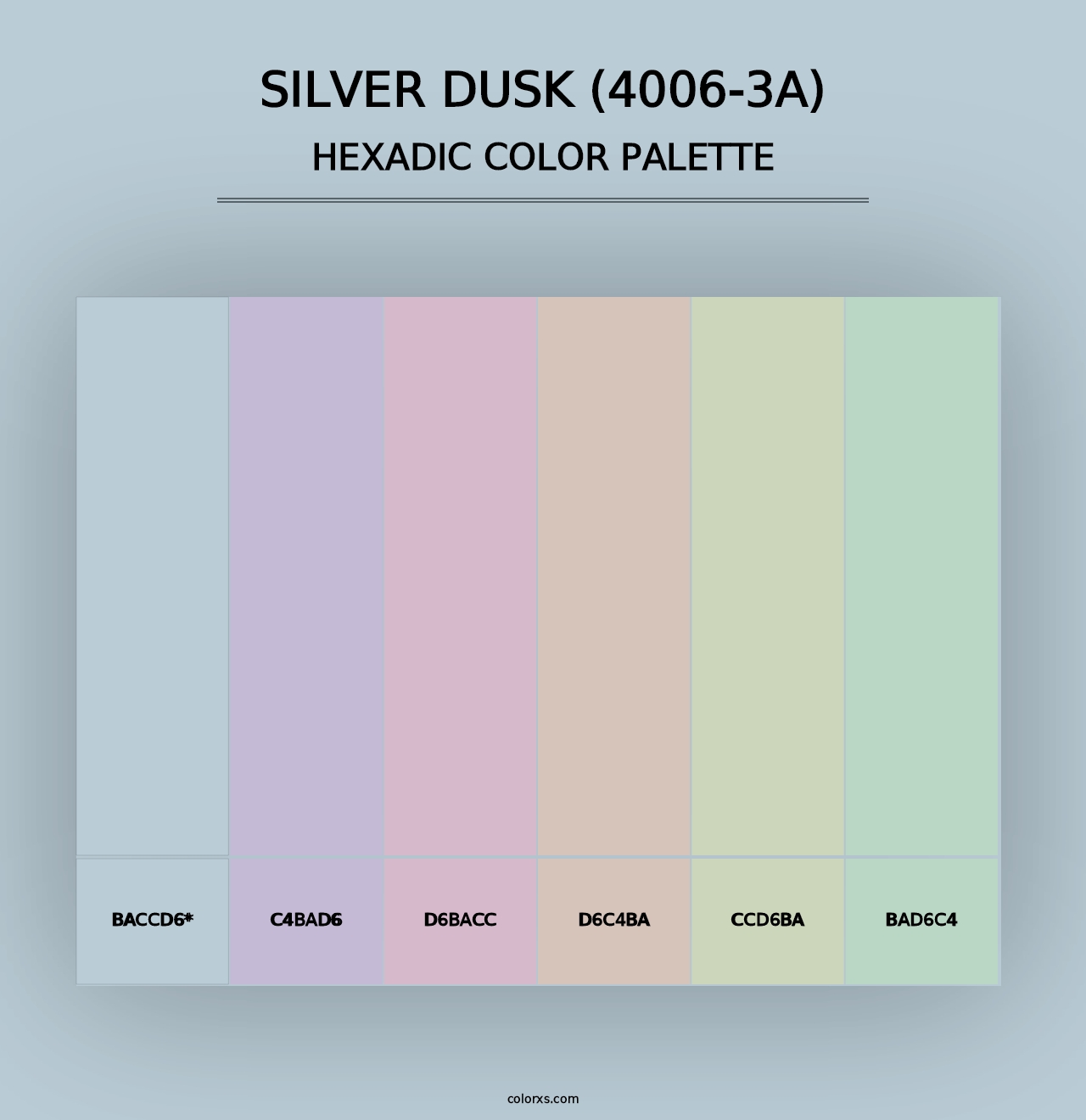 Silver Dusk (4006-3A) - Hexadic Color Palette