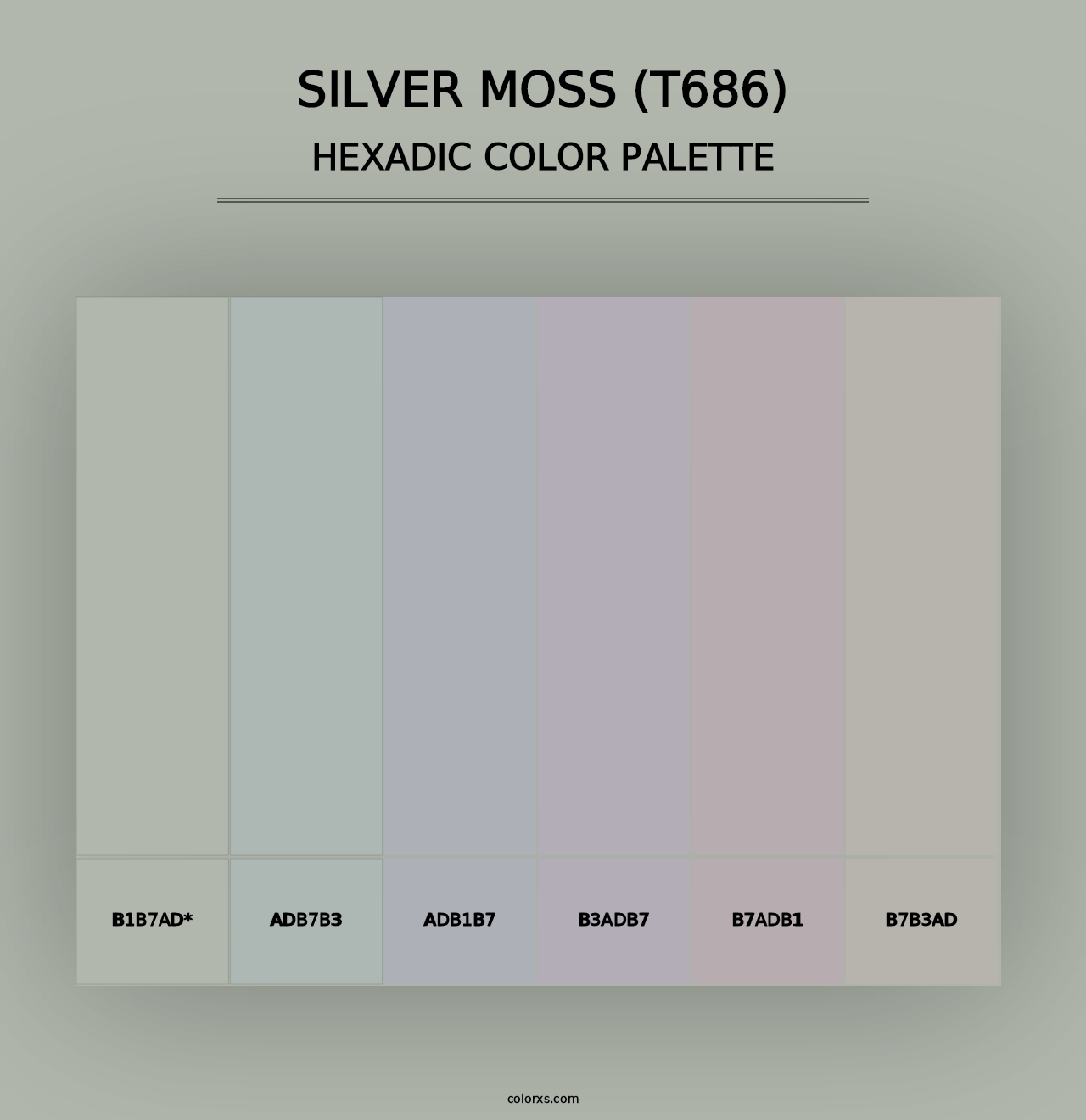 Silver Moss (T686) - Hexadic Color Palette