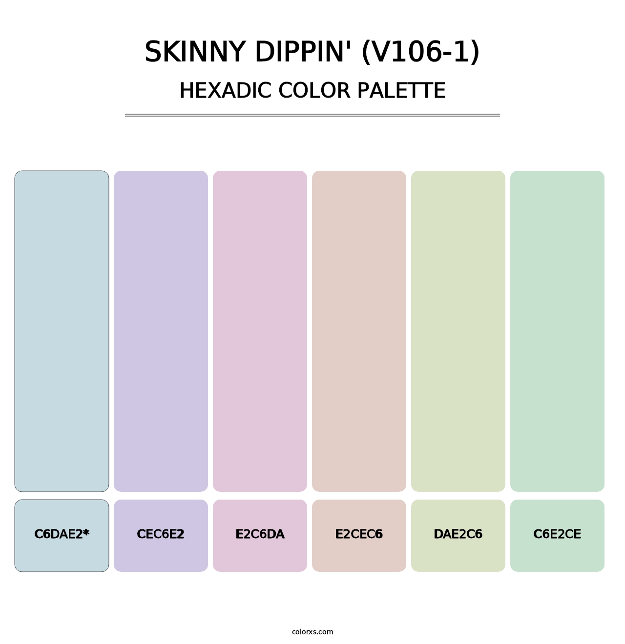 Skinny Dippin' (V106-1) - Hexadic Color Palette