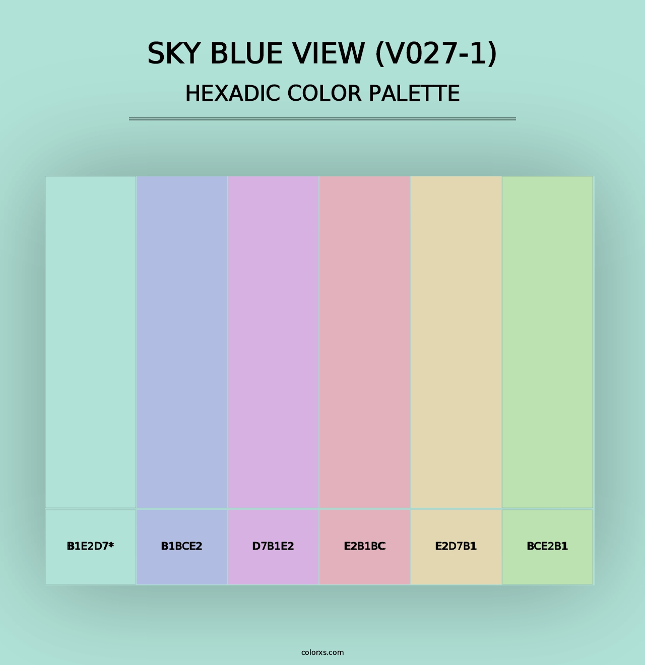 Sky Blue View (V027-1) - Hexadic Color Palette