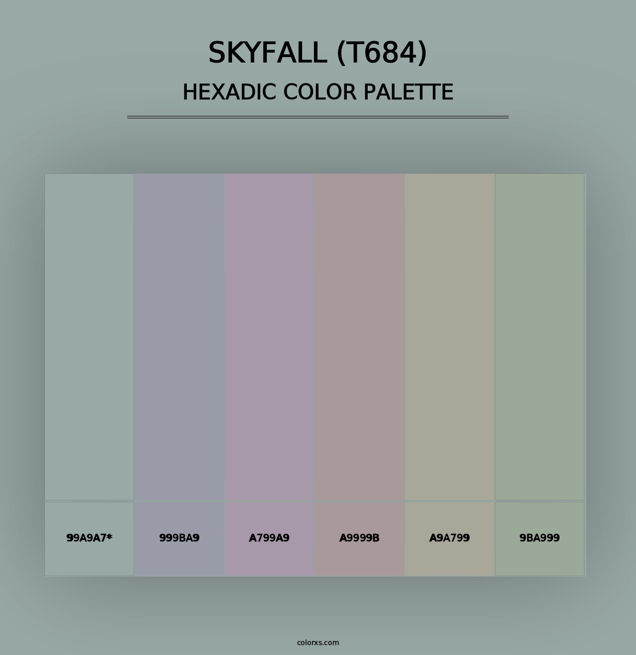 Skyfall (T684) - Hexadic Color Palette