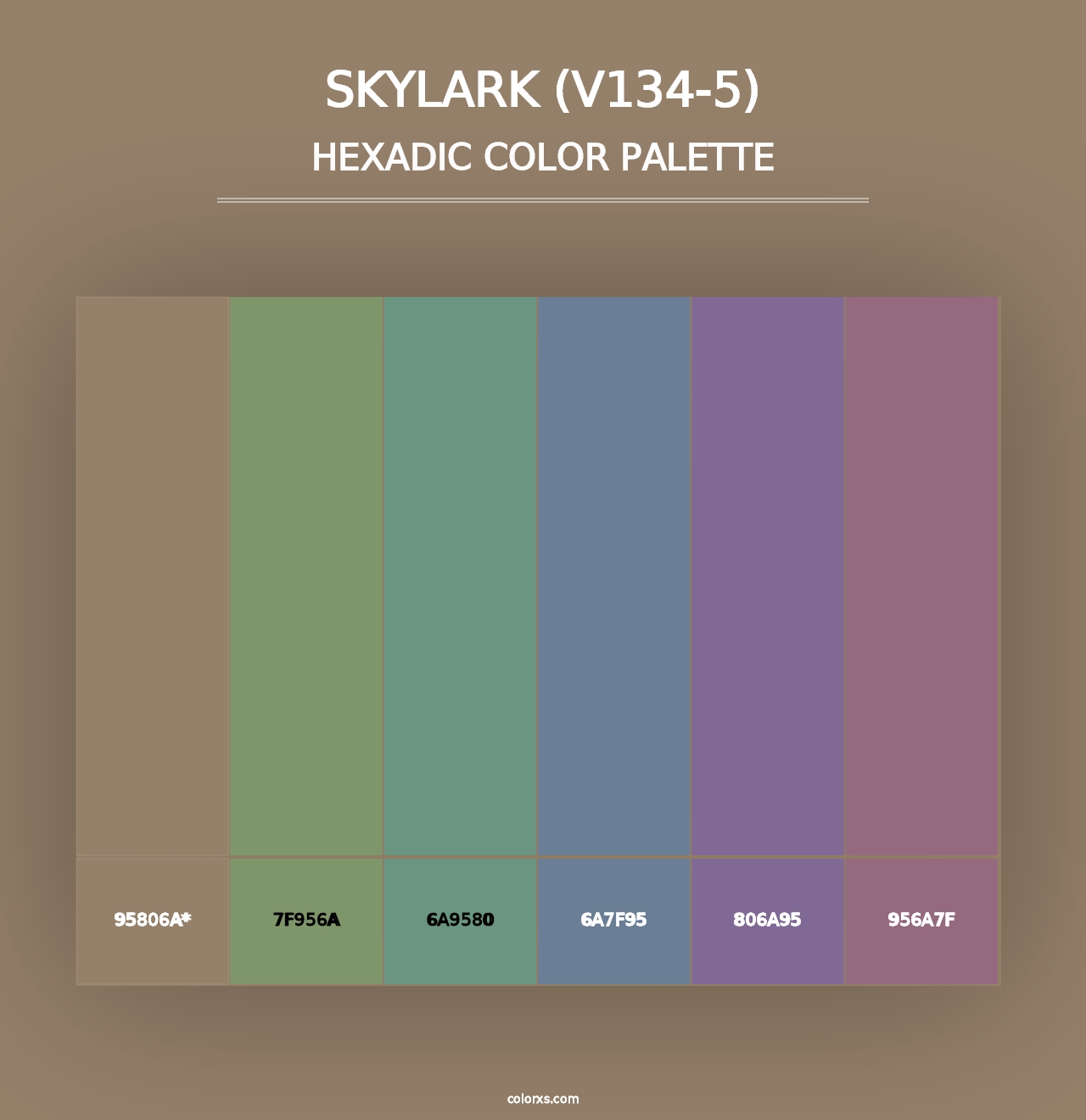 Skylark (V134-5) - Hexadic Color Palette