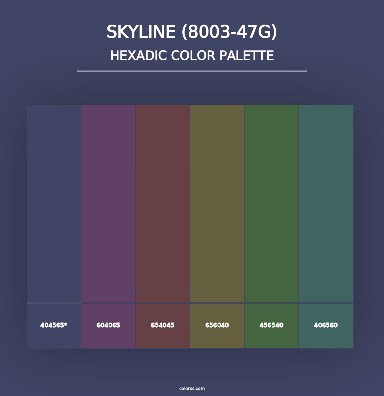 Skyline (8003-47G) - Hexadic Color Palette