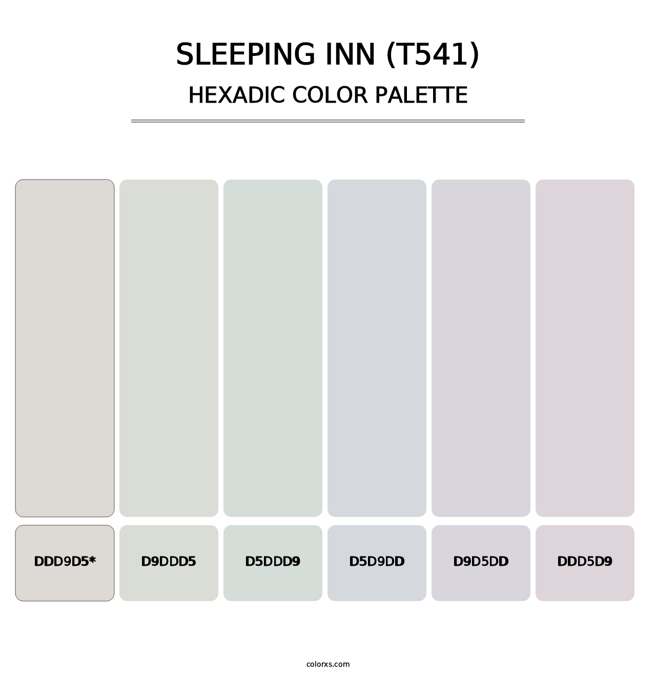 Sleeping Inn (T541) - Hexadic Color Palette