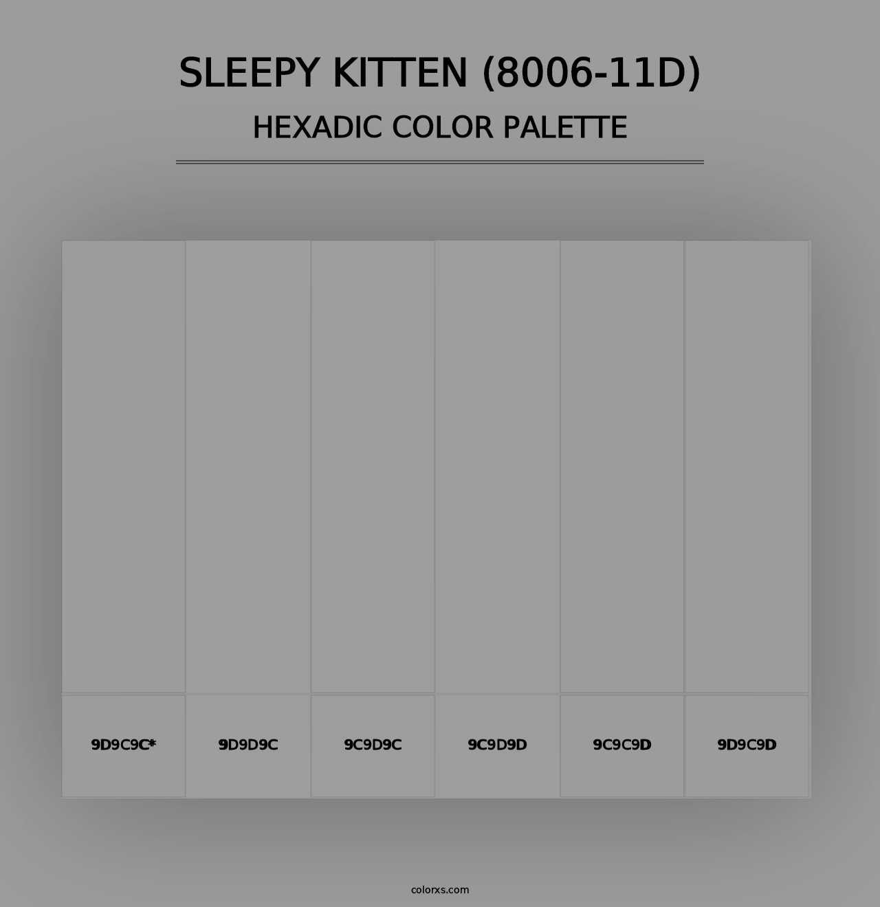 Sleepy Kitten (8006-11D) - Hexadic Color Palette