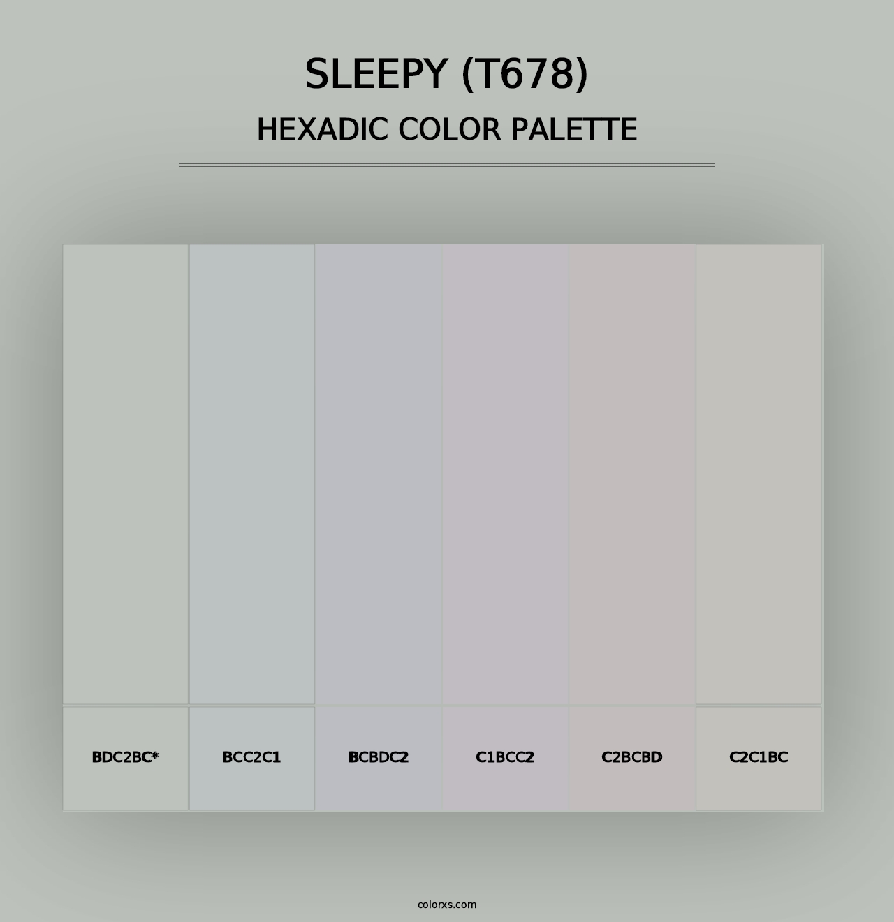 Sleepy (T678) - Hexadic Color Palette