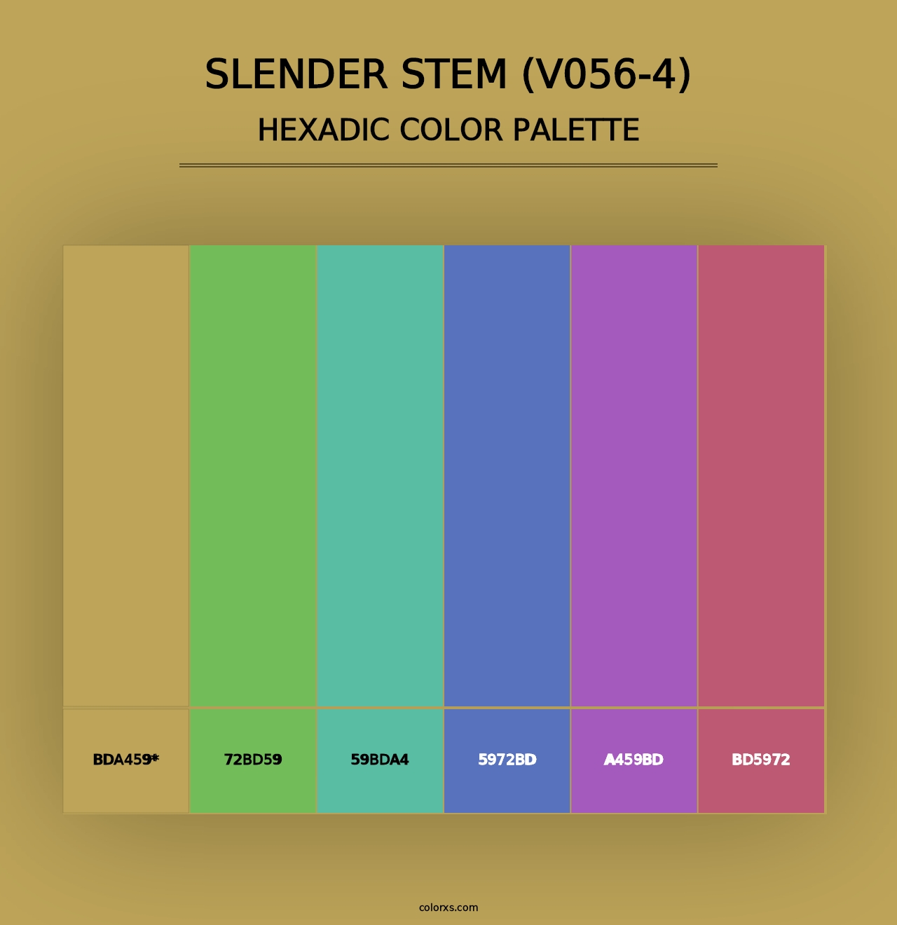 Slender Stem (V056-4) - Hexadic Color Palette