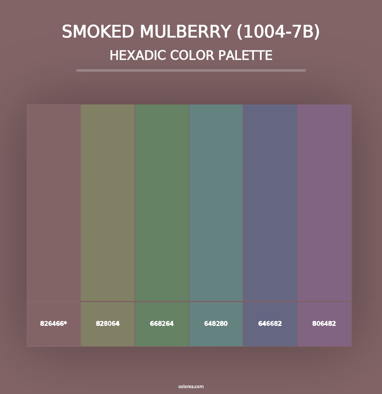 Smoked Mulberry (1004-7B) - Hexadic Color Palette