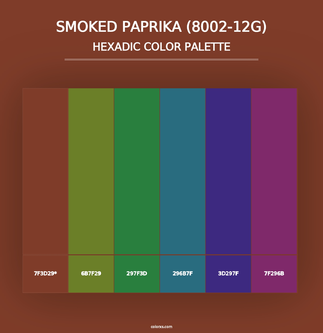 Smoked Paprika (8002-12G) - Hexadic Color Palette