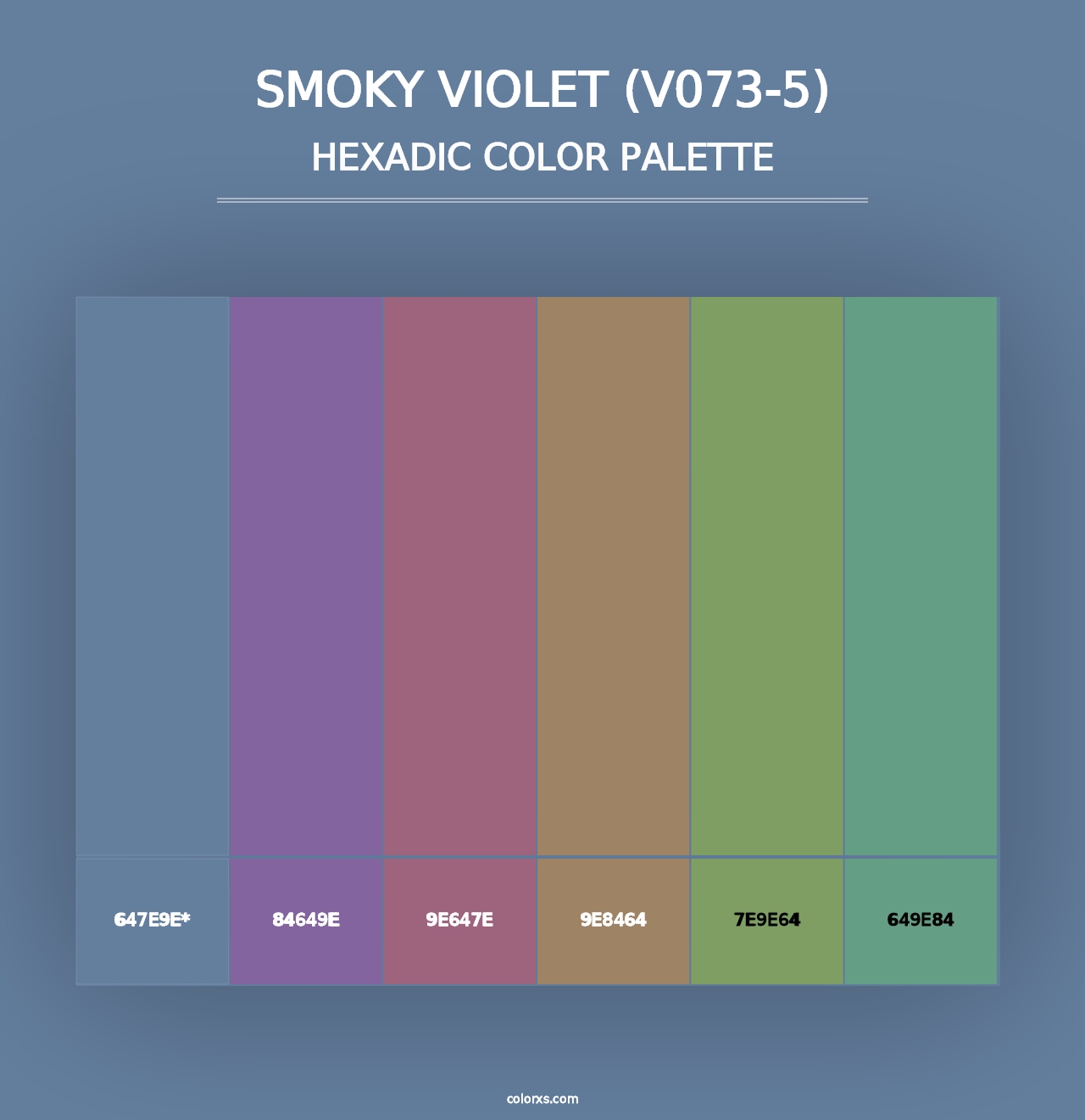 Smoky Violet (V073-5) - Hexadic Color Palette