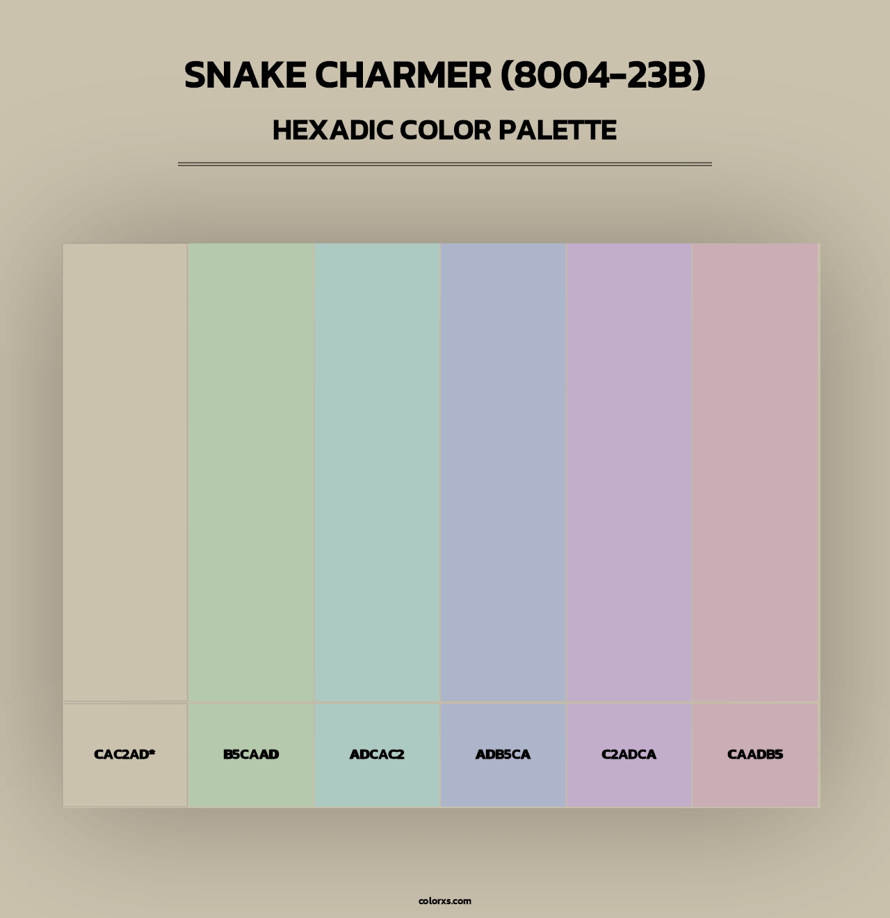 Snake Charmer (8004-23B) - Hexadic Color Palette