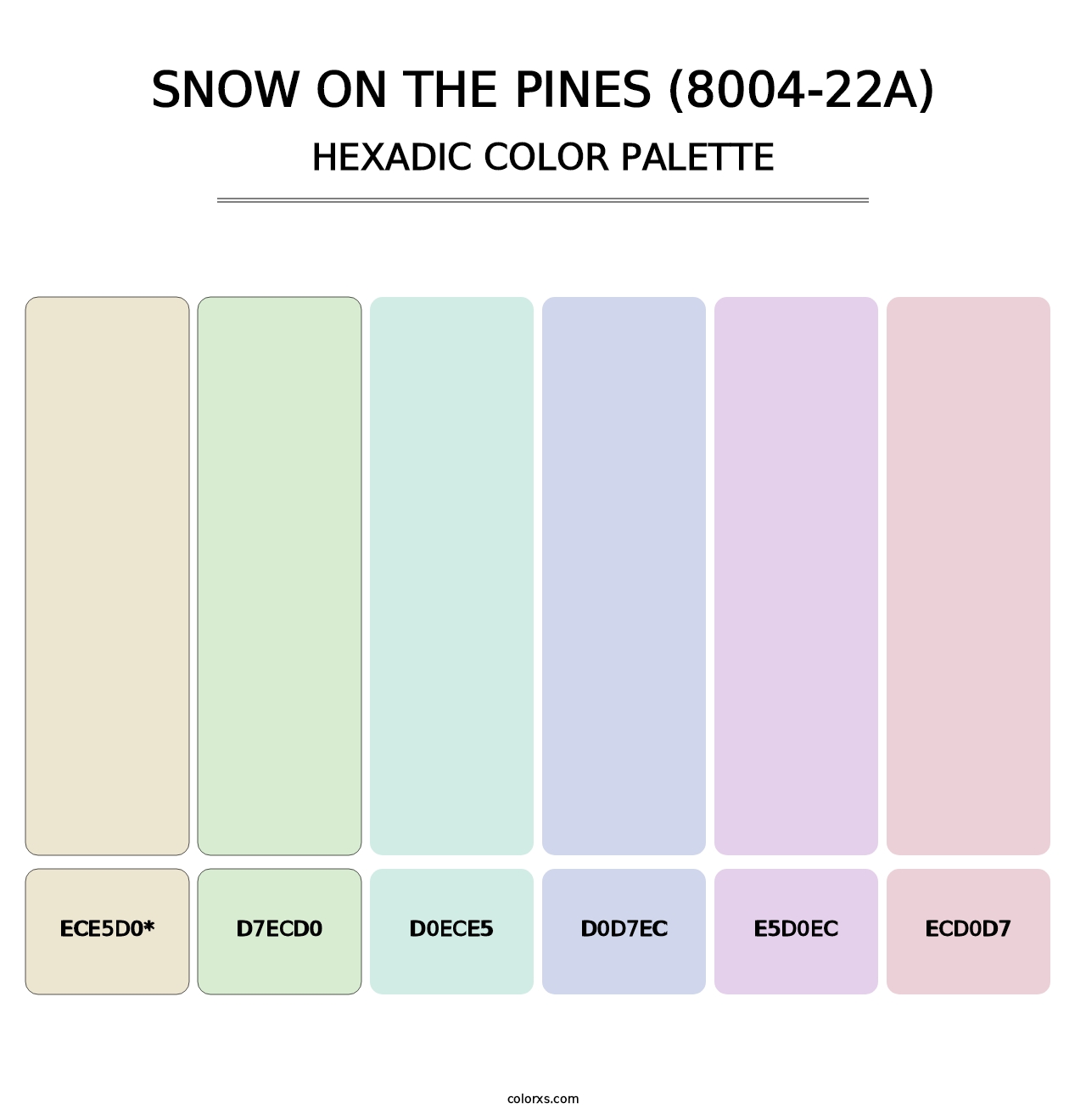 Snow on the Pines (8004-22A) - Hexadic Color Palette