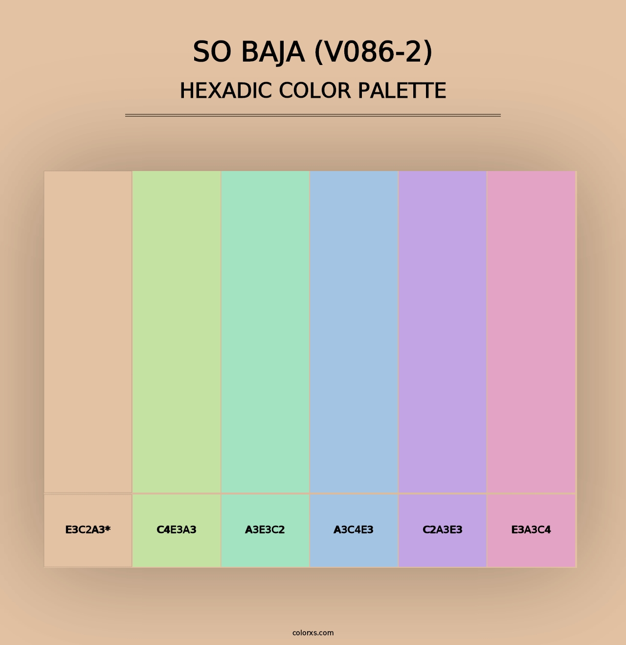 So Baja (V086-2) - Hexadic Color Palette