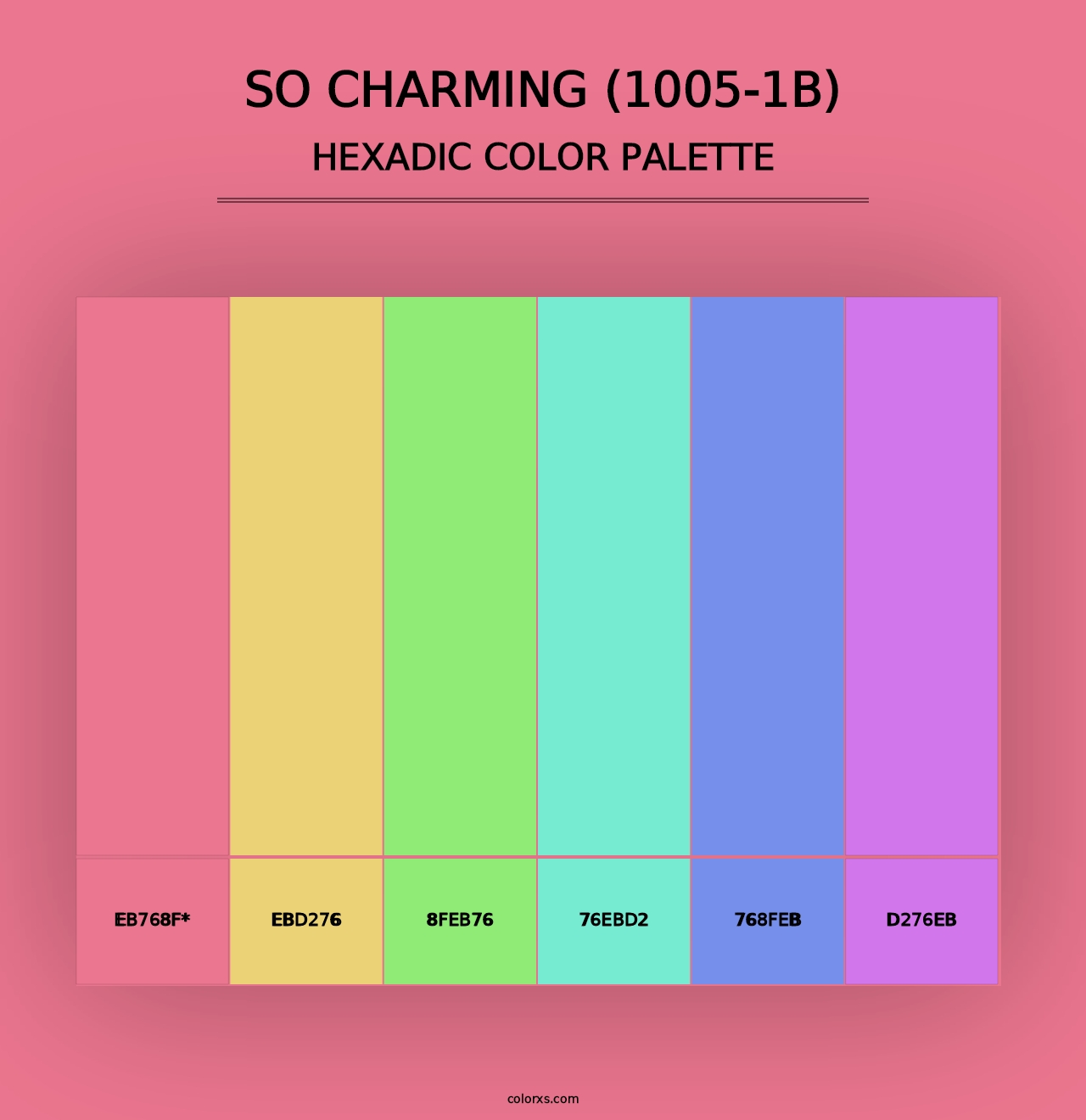 So Charming (1005-1B) - Hexadic Color Palette