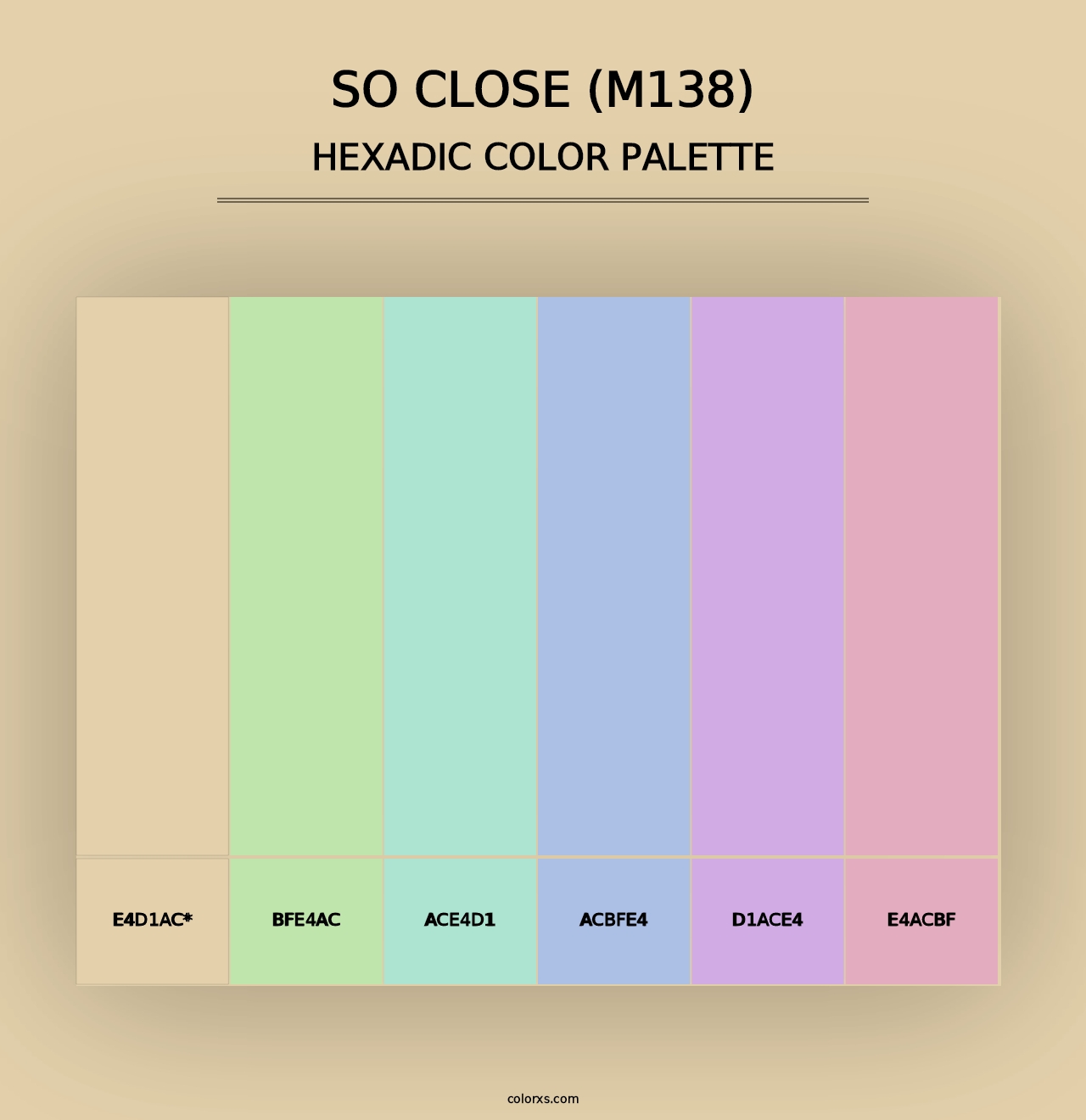 So Close (M138) - Hexadic Color Palette