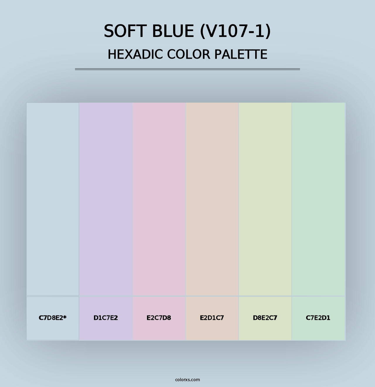 Soft Blue (V107-1) - Hexadic Color Palette