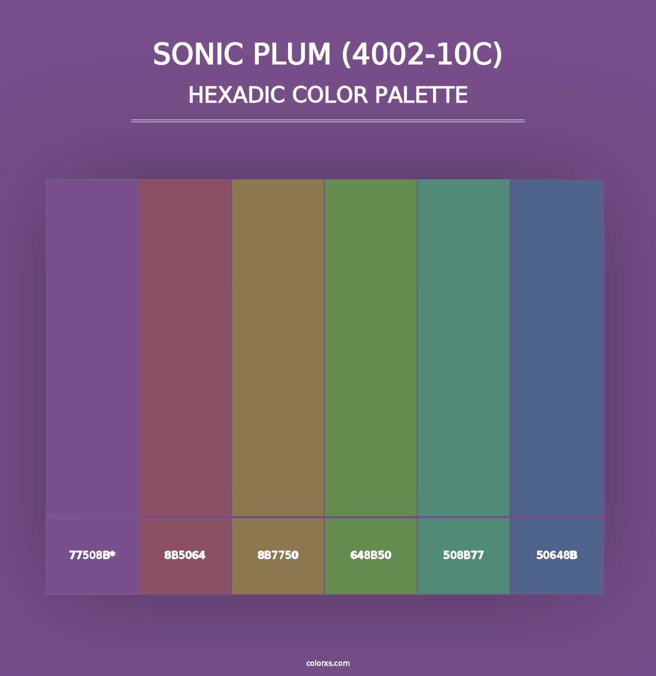 Sonic Plum (4002-10C) - Hexadic Color Palette