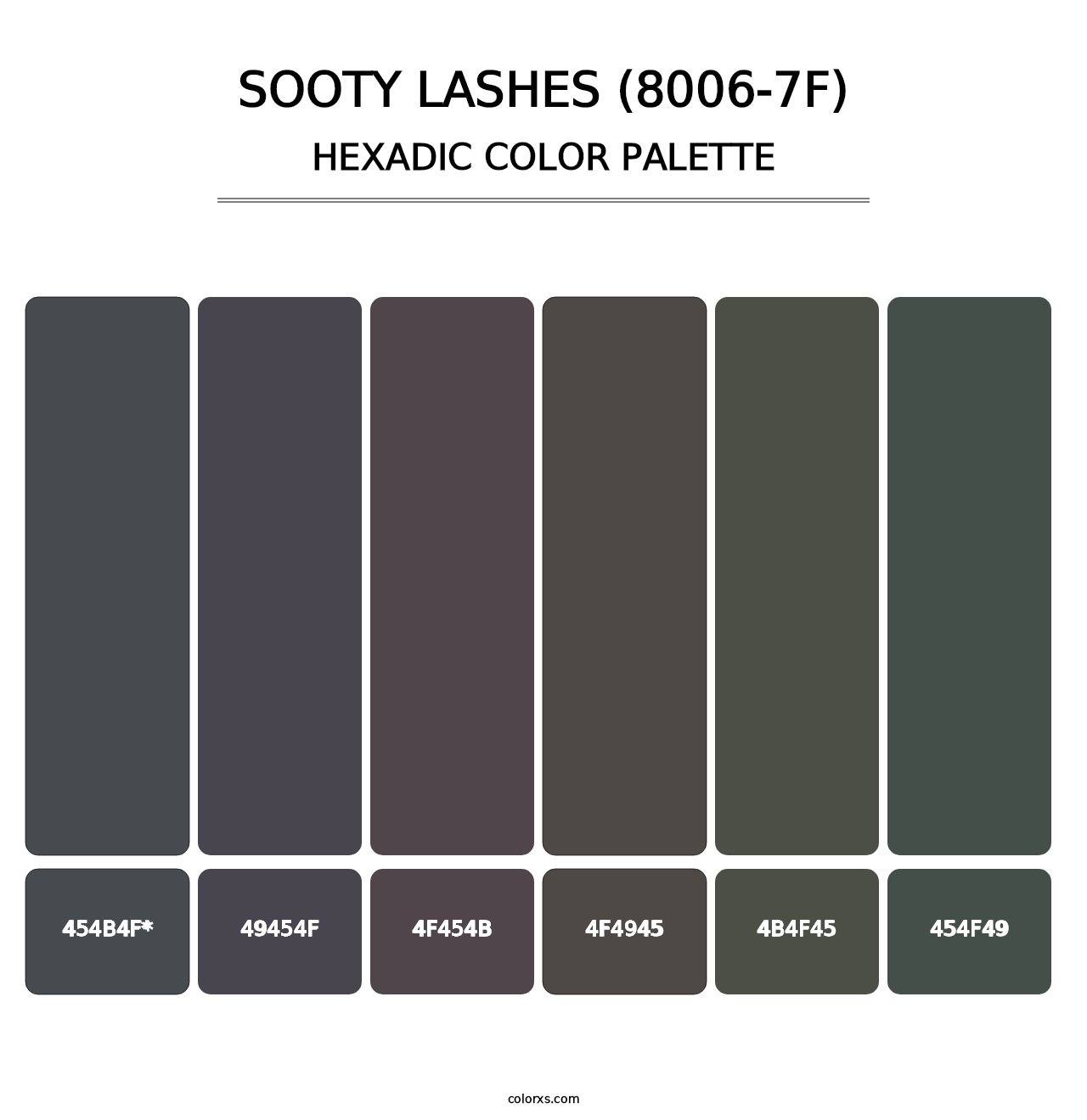 Sooty Lashes (8006-7F) - Hexadic Color Palette