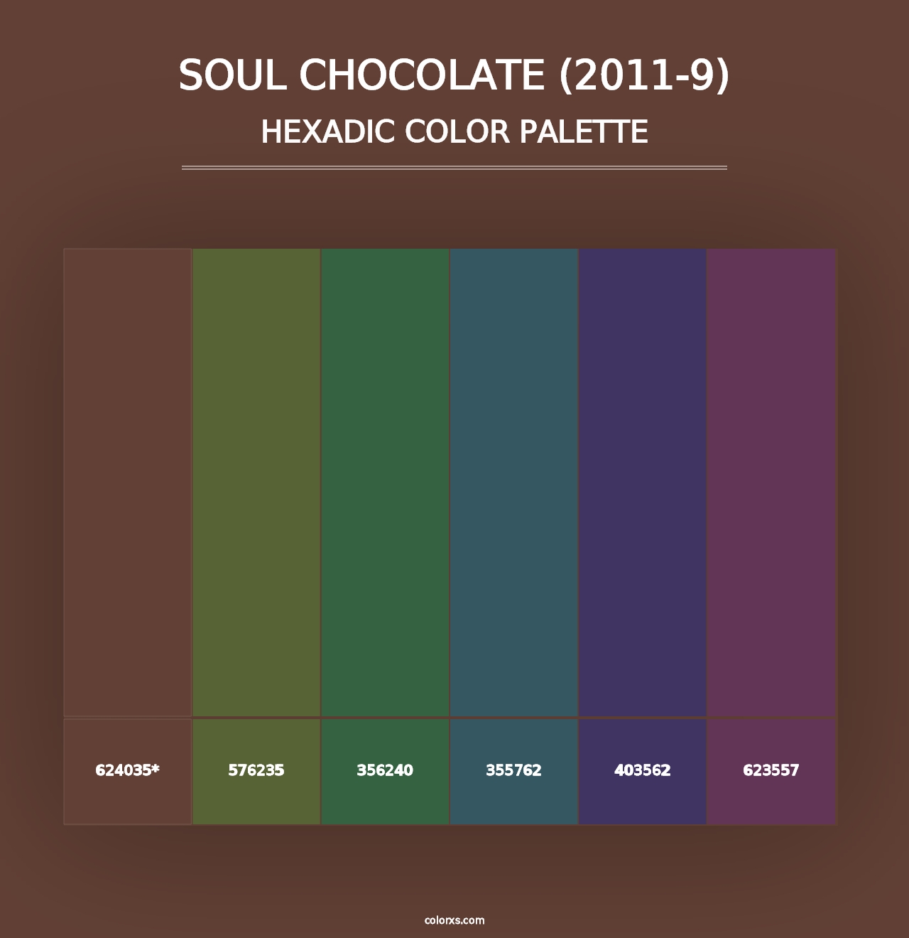 Soul Chocolate (2011-9) - Hexadic Color Palette