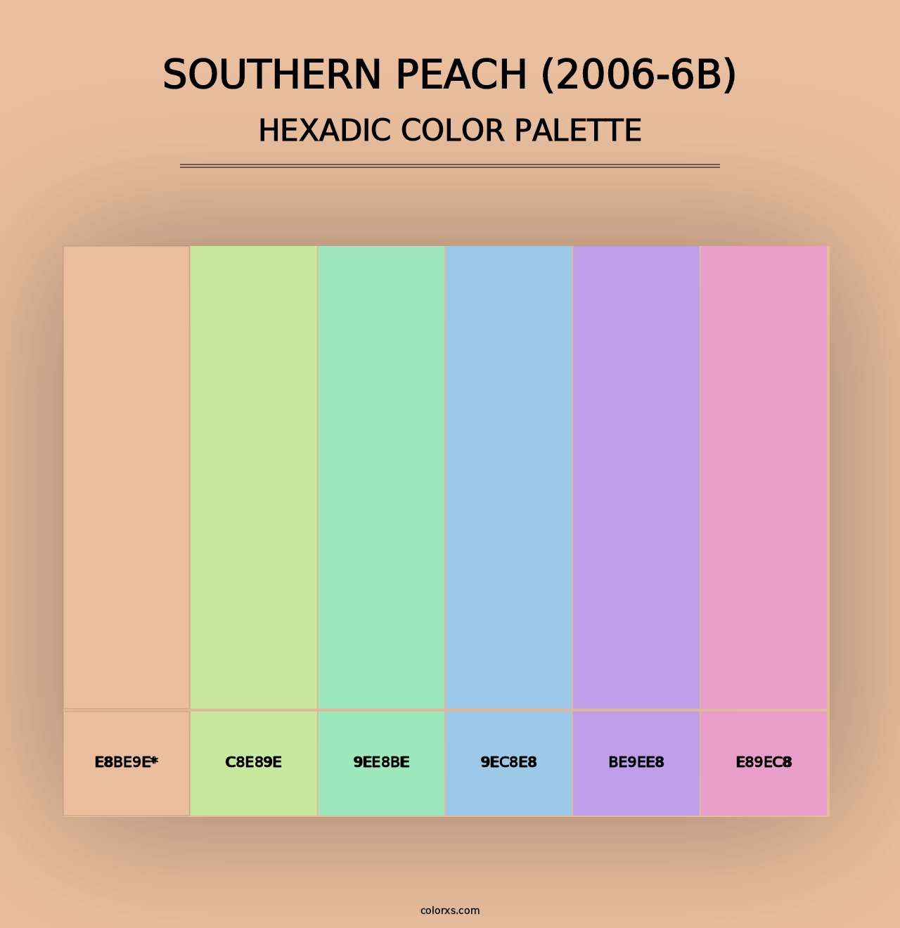 Southern Peach (2006-6B) - Hexadic Color Palette