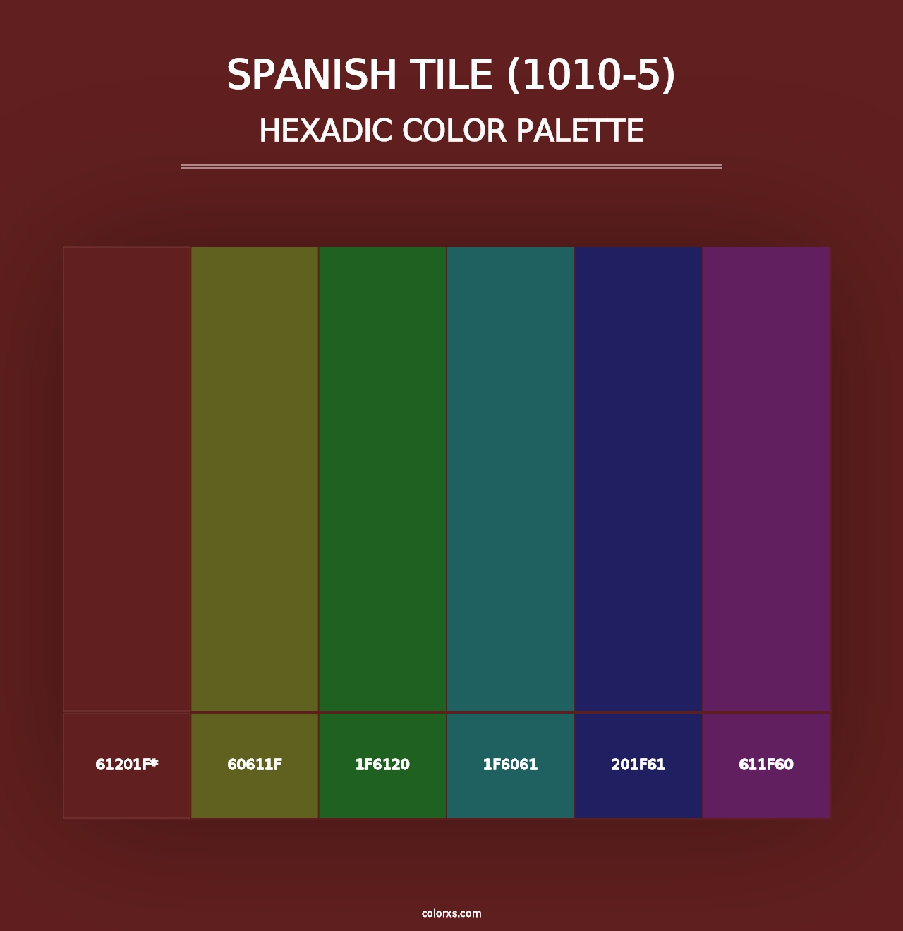 Spanish Tile (1010-5) - Hexadic Color Palette