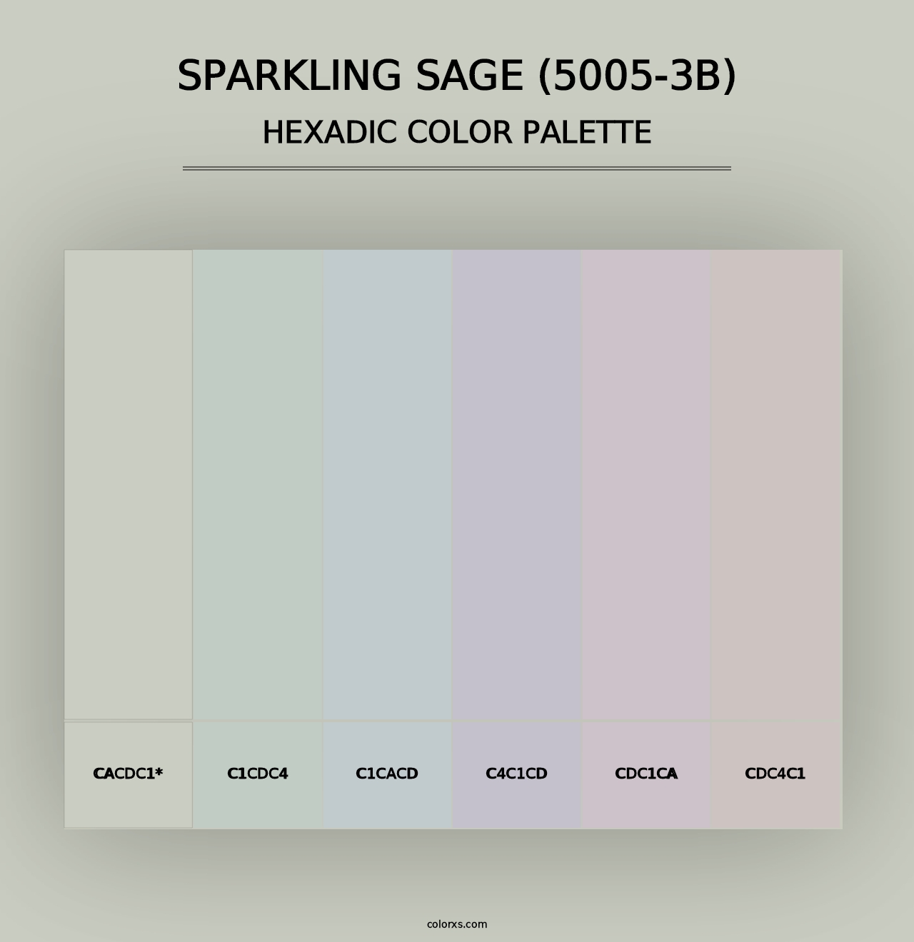 Sparkling Sage (5005-3B) - Hexadic Color Palette