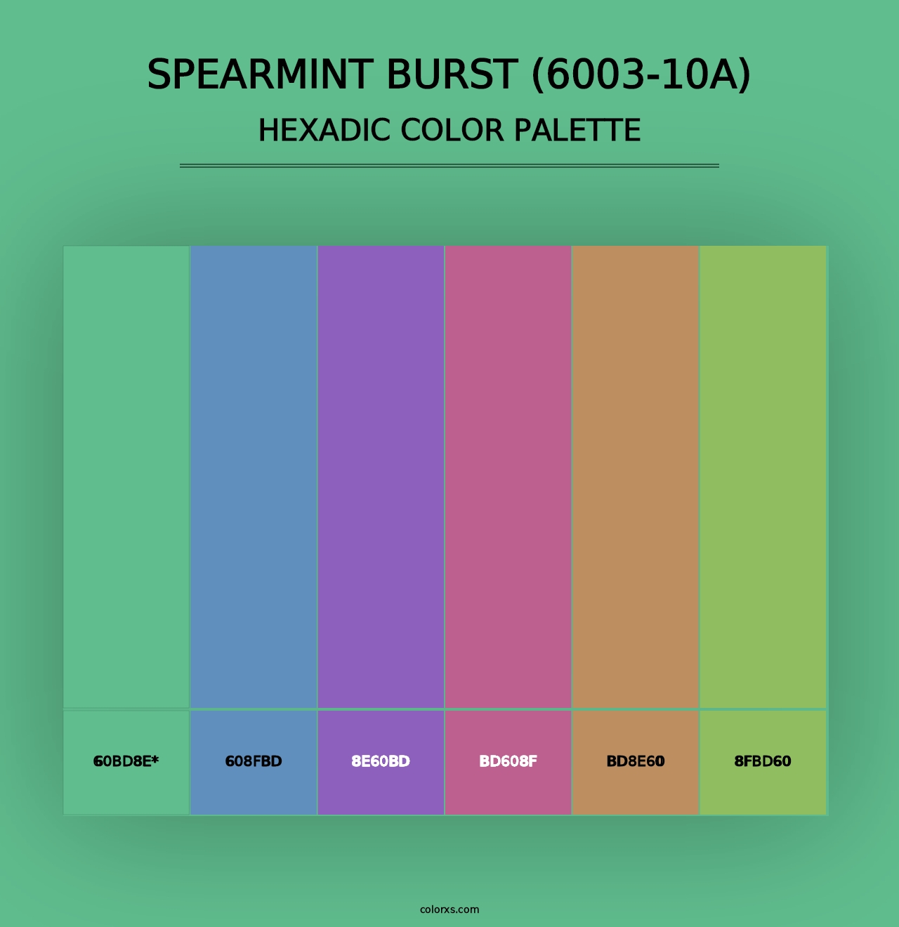 Spearmint Burst (6003-10A) - Hexadic Color Palette