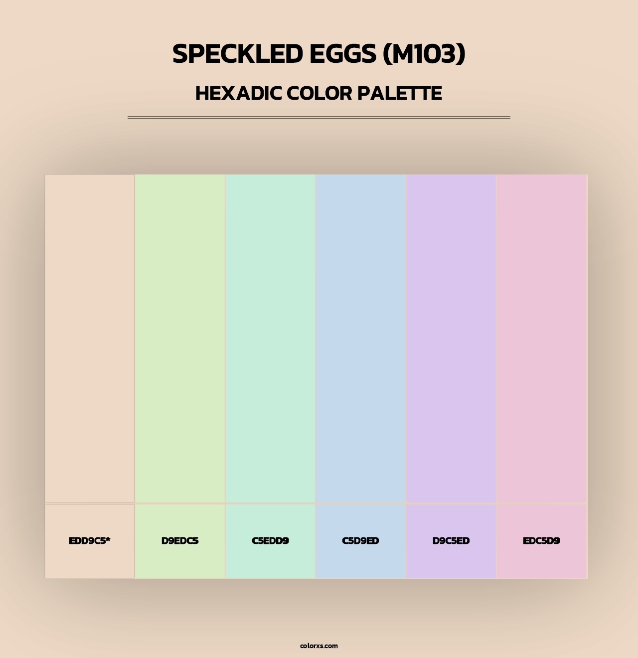 Speckled Eggs (M103) - Hexadic Color Palette