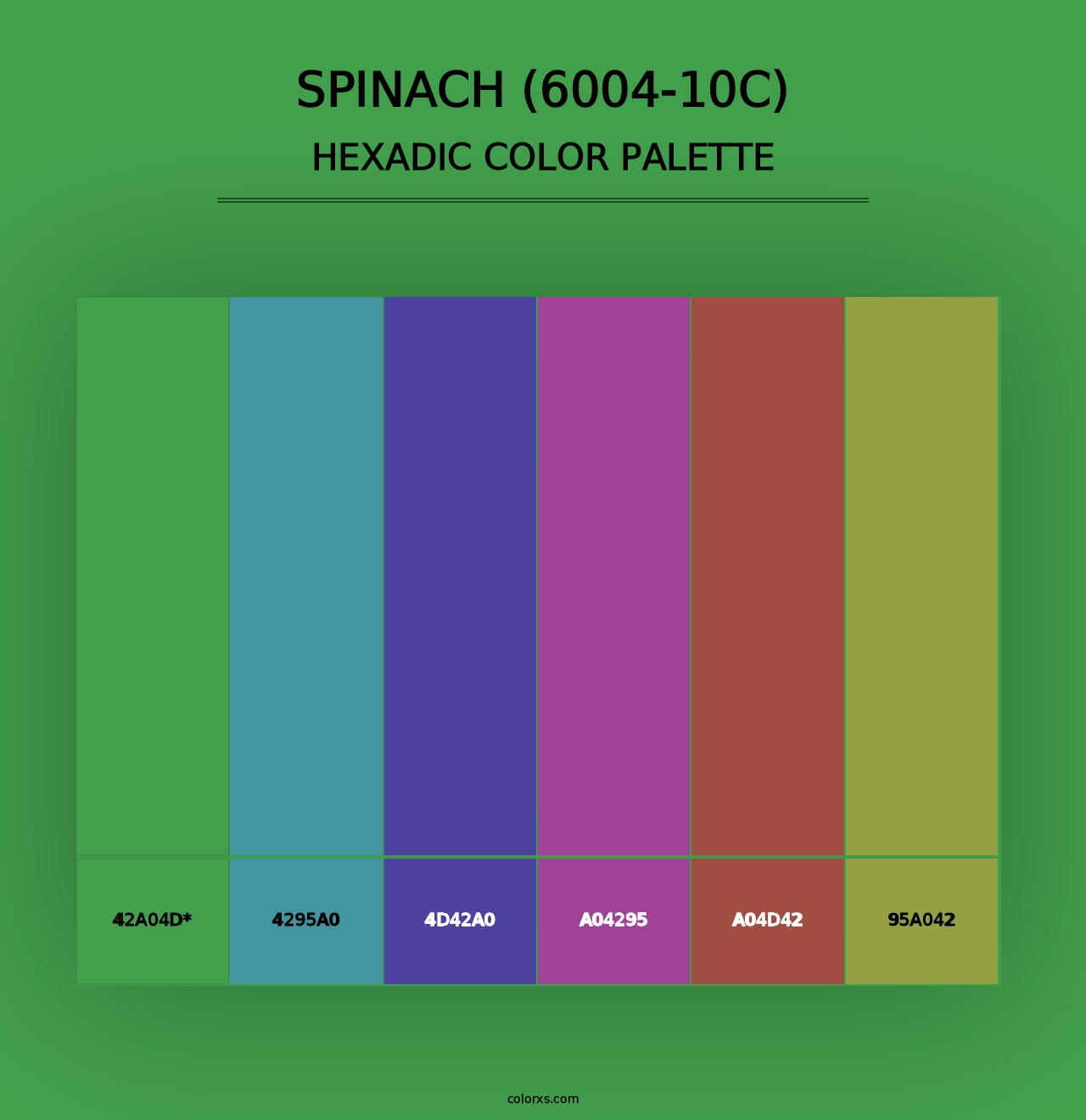 Spinach (6004-10C) - Hexadic Color Palette